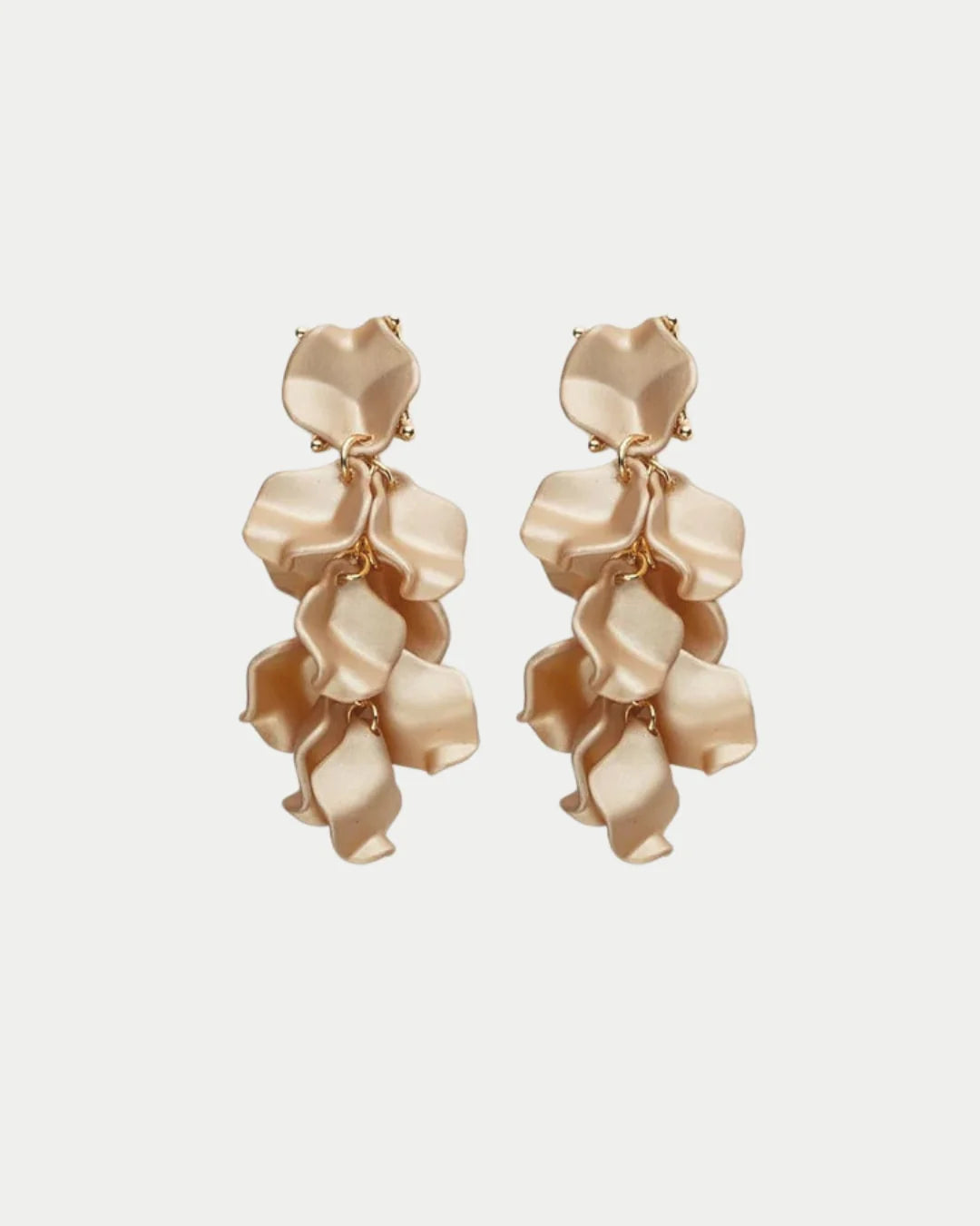 Bow 19 korvakorut Leaf Earring Mini, vaalea beige
