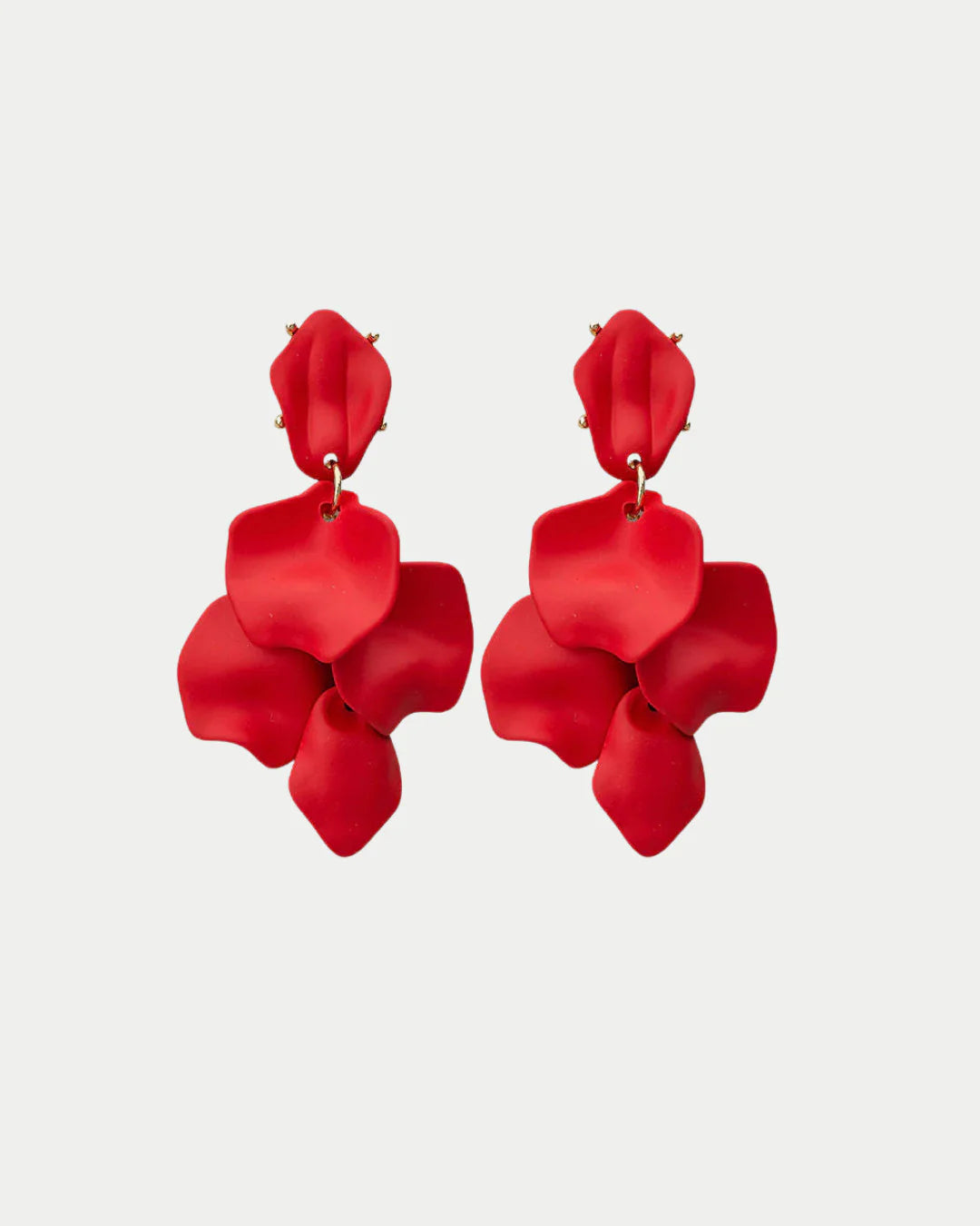 Bow 19 korvakorut Leaf Earring, punainen