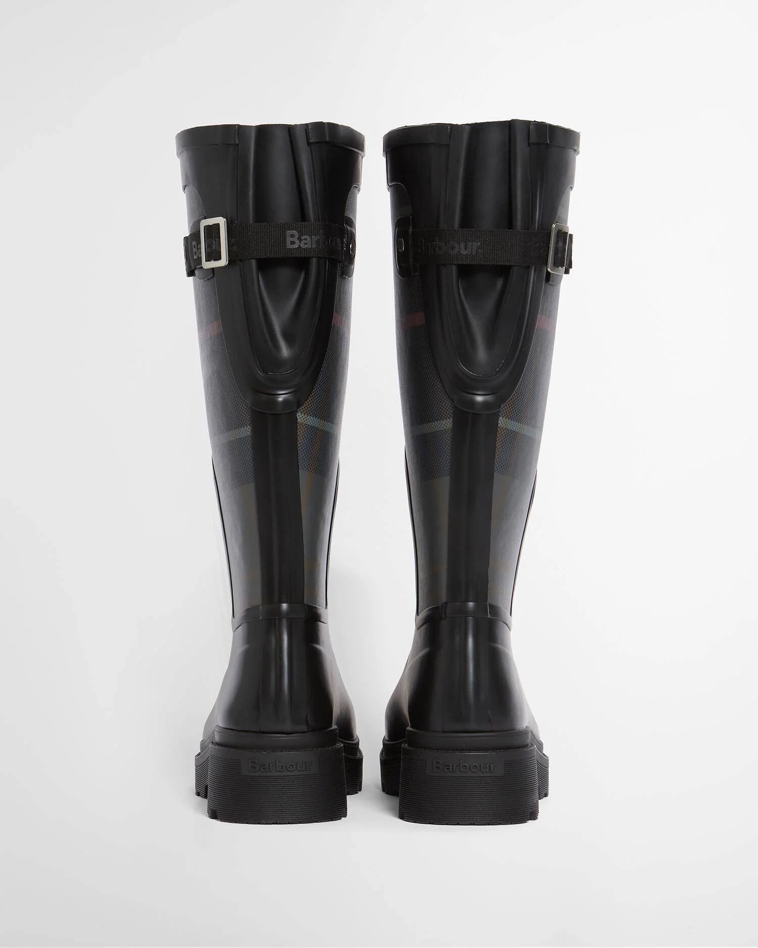Barbour naisten saappaat Dena Tartan Wellingtons, musta