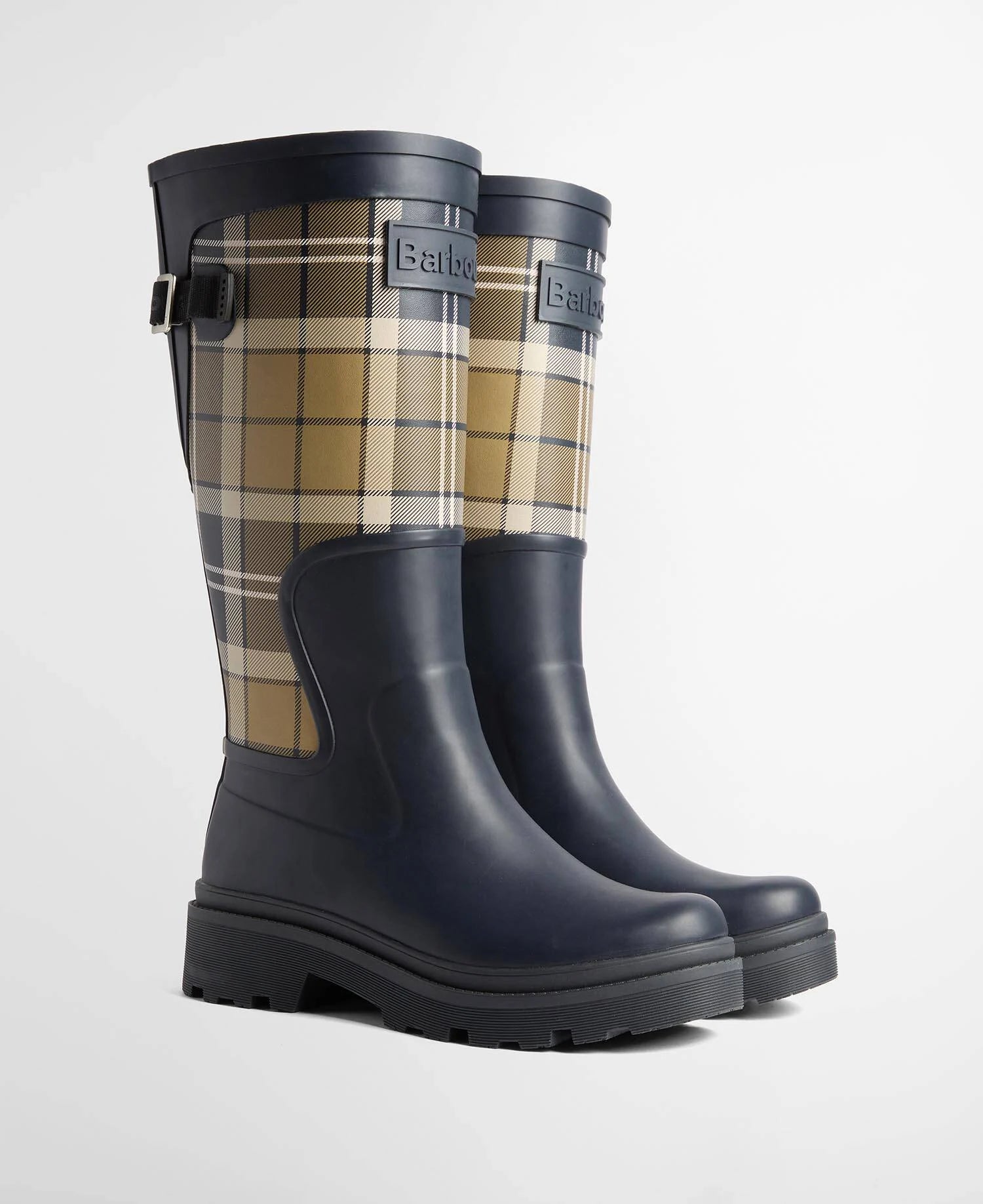 Barbour naisten saappaat Dena Tartan Wellingtons, tummansininen