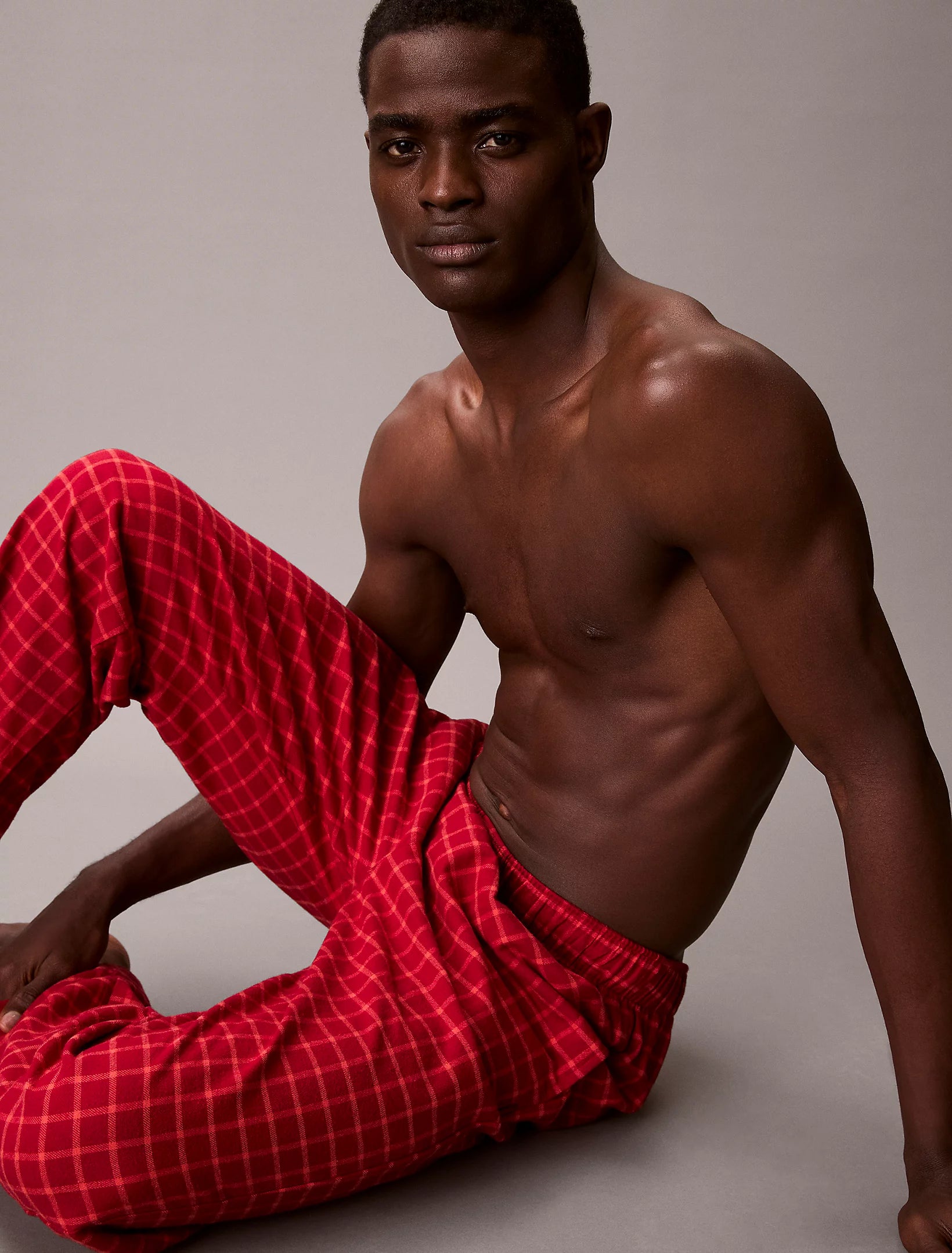 Calvin Klein miesten pyjamahousut SLEEP PANT FLANNEL, punainen