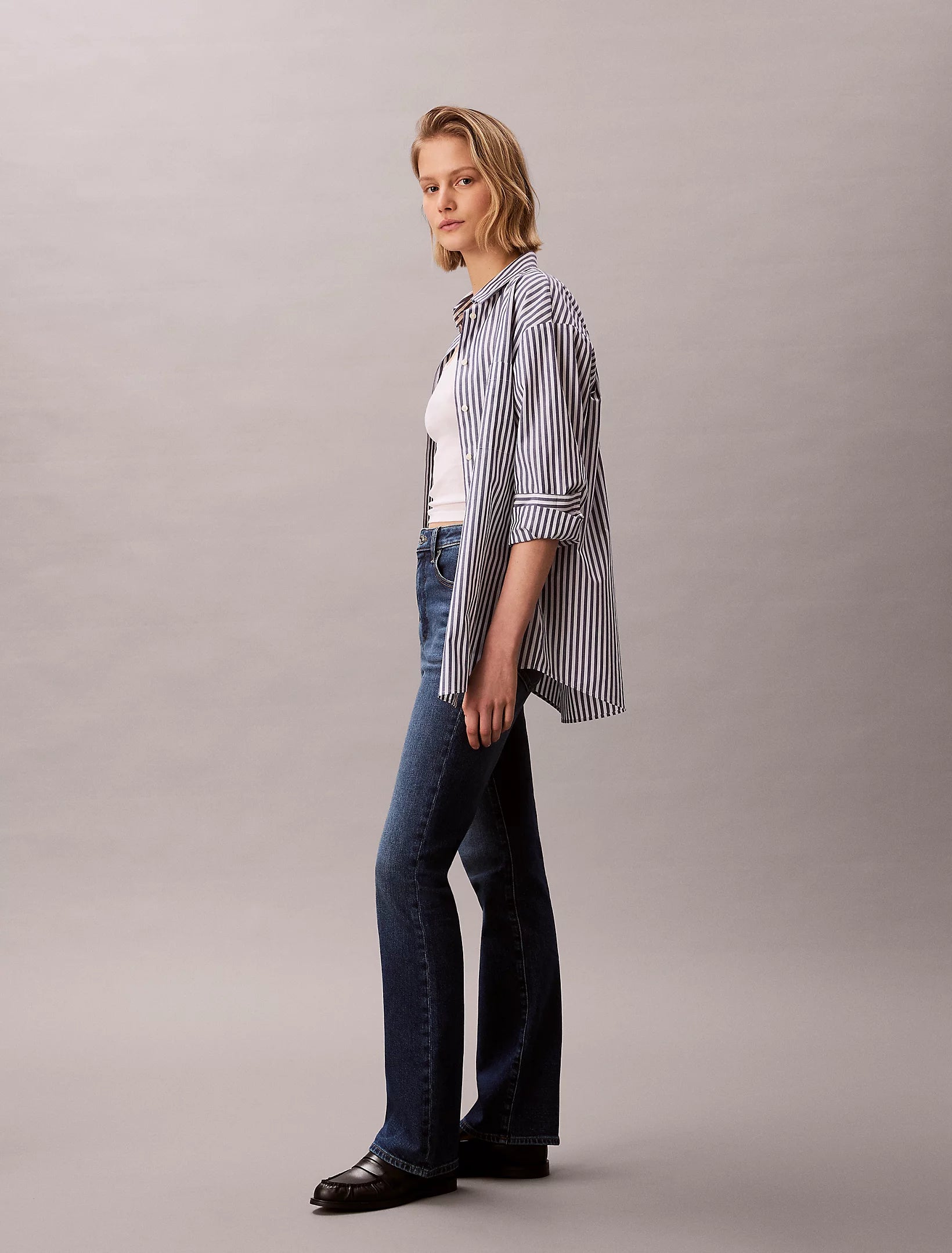 Calvin Klein Jeans naisten farkut Skinny Boot Midtown Blue, tummansininen