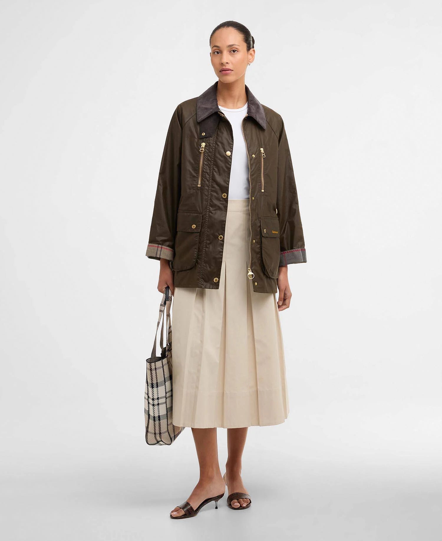 Barbour naisten takki Argill Wax, tummanruskea