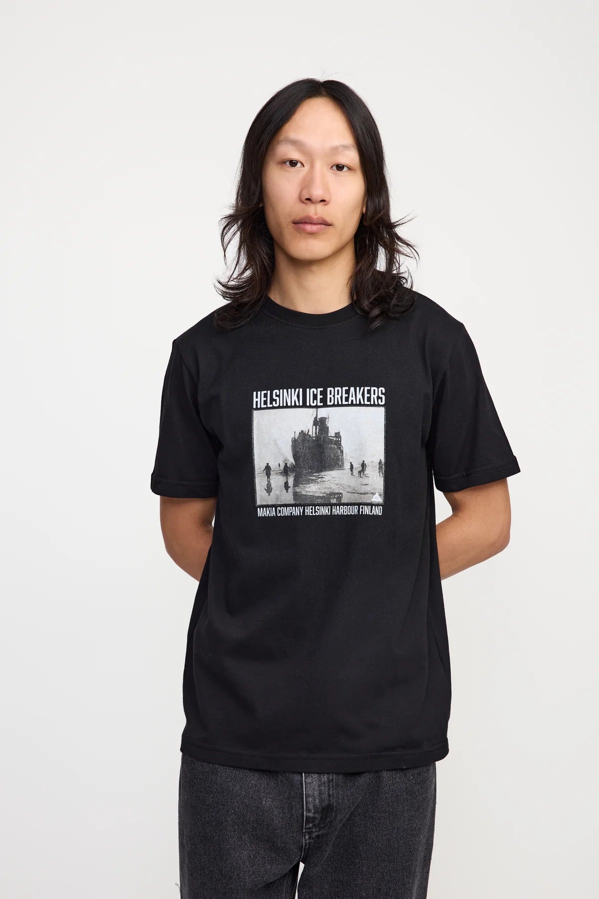 Makia miesten T-paita Helsinki Ice Breakers T-shirt, musta