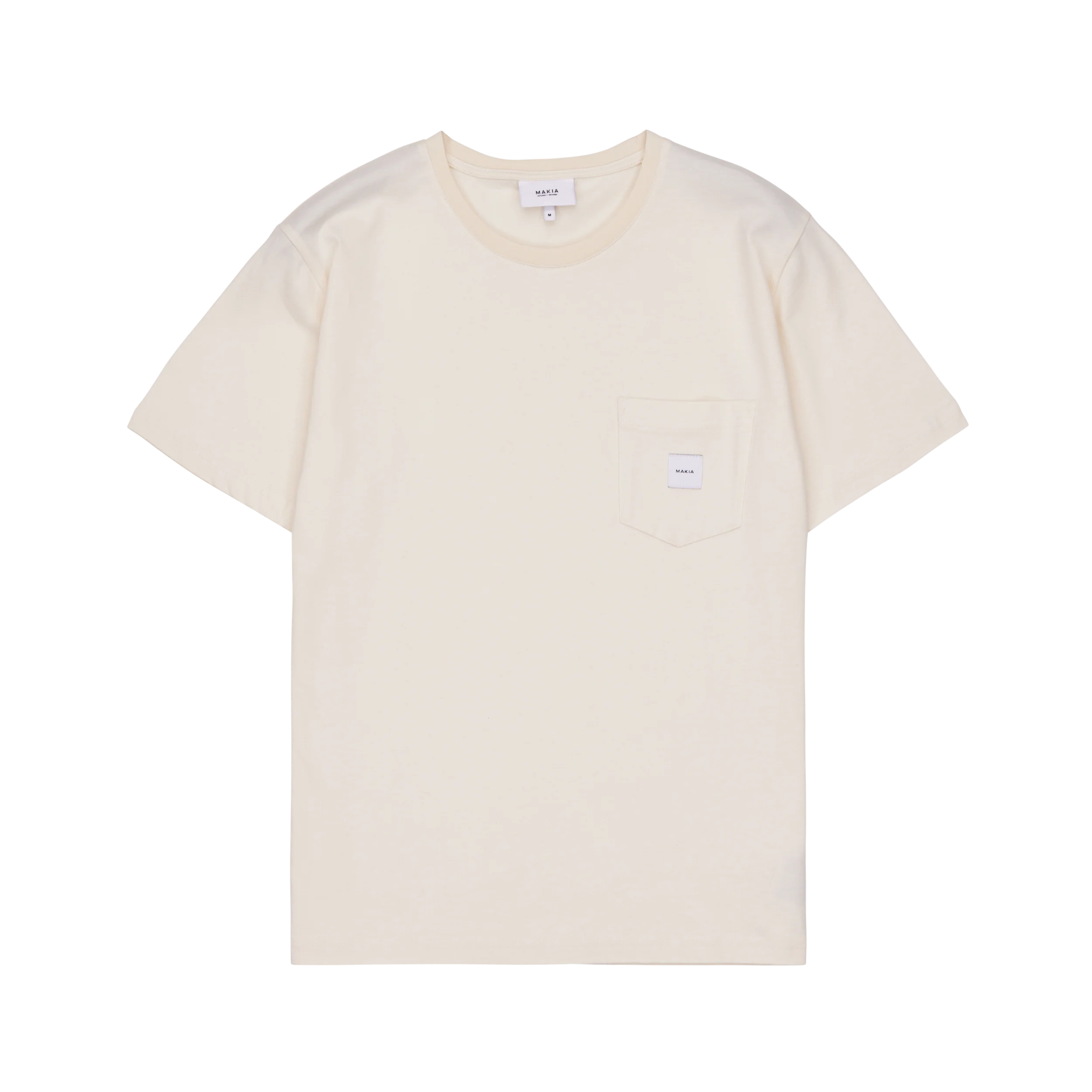 Makia miesten t-paita K Square Pocket t-shirt, luonnonvalkoinen