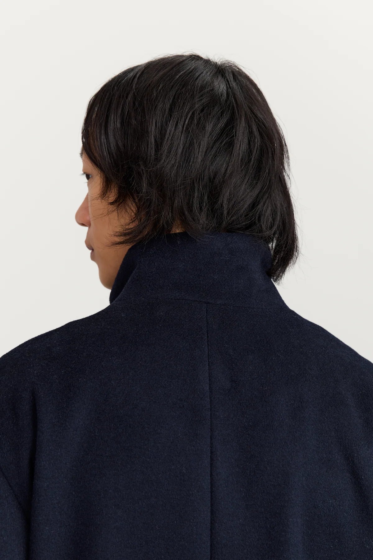 Makia miesten villakangastakki Granton Light Pea Coat, tummansininen