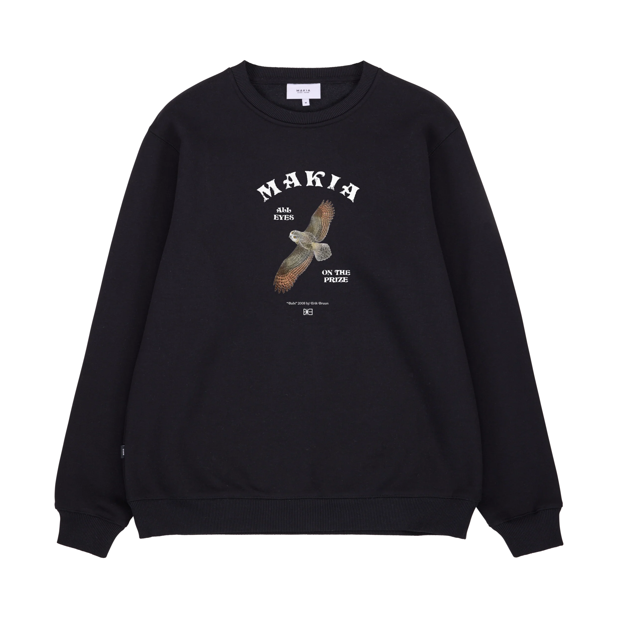 Makia miesten collegepaita Bubi Sweatshirt, musta