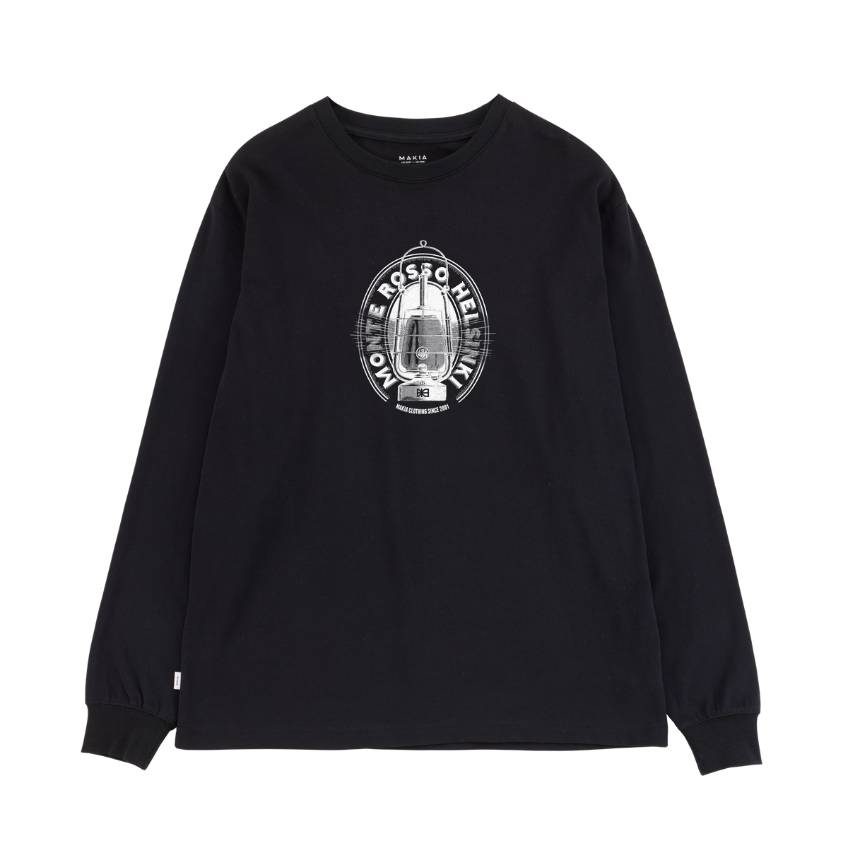Makia miesten collegepaita M25 Storm Sweatshirt, musta