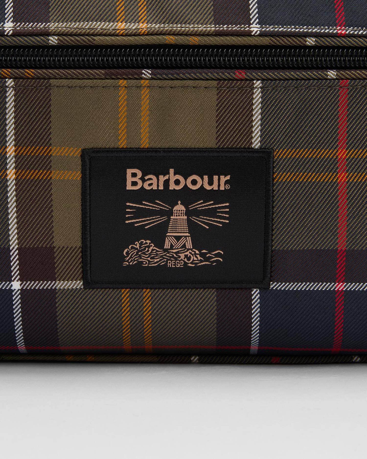 Barbour toilettilaukku Tartan Washbag, vihreä ruutu