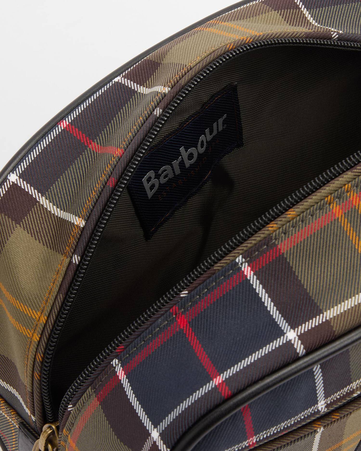 Barbour toilettilaukku Tartan Washbag, vihreä ruutu