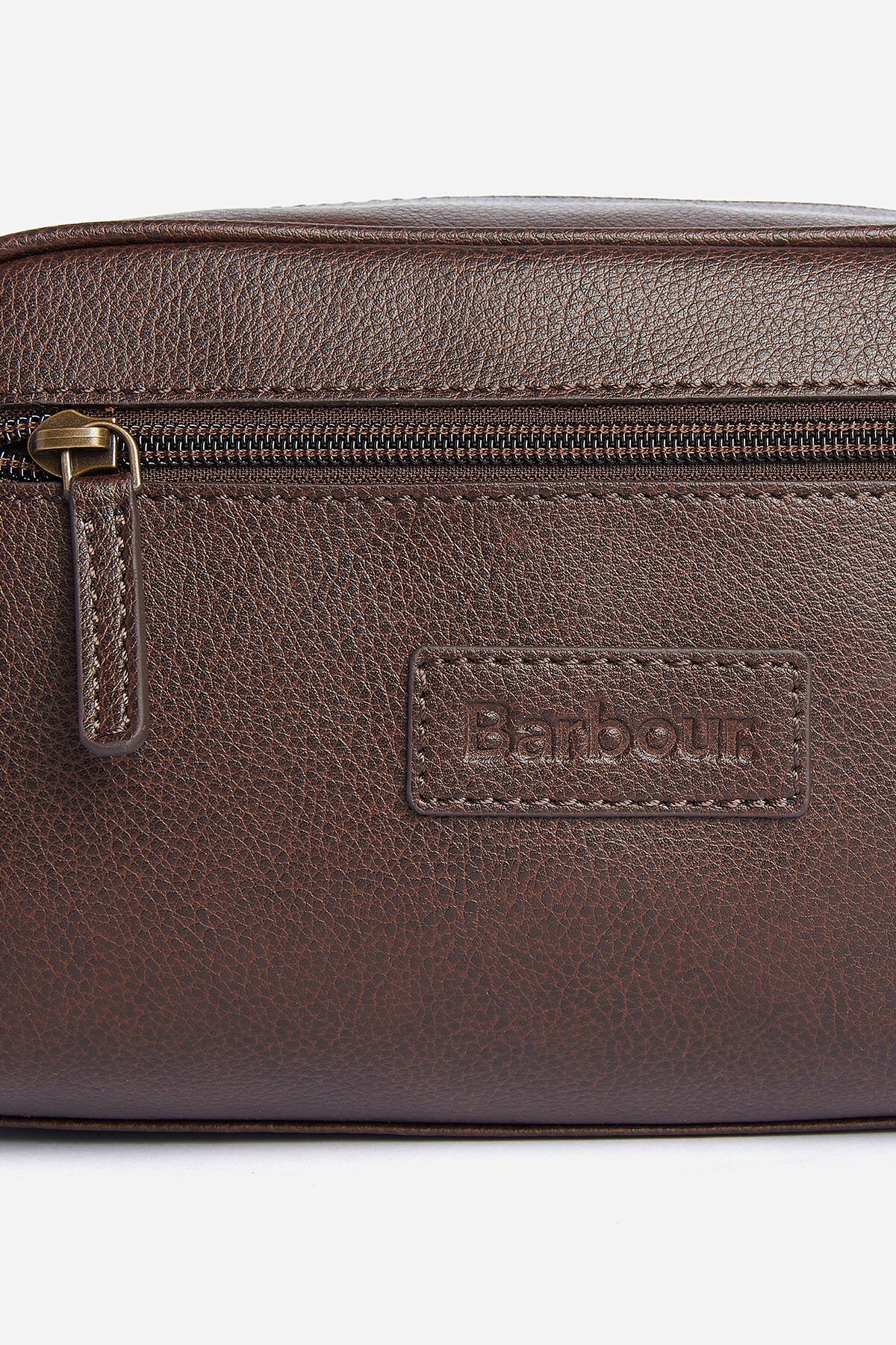 Barbour toilettilaukku Highgate Leather Washbag, tummanruskea