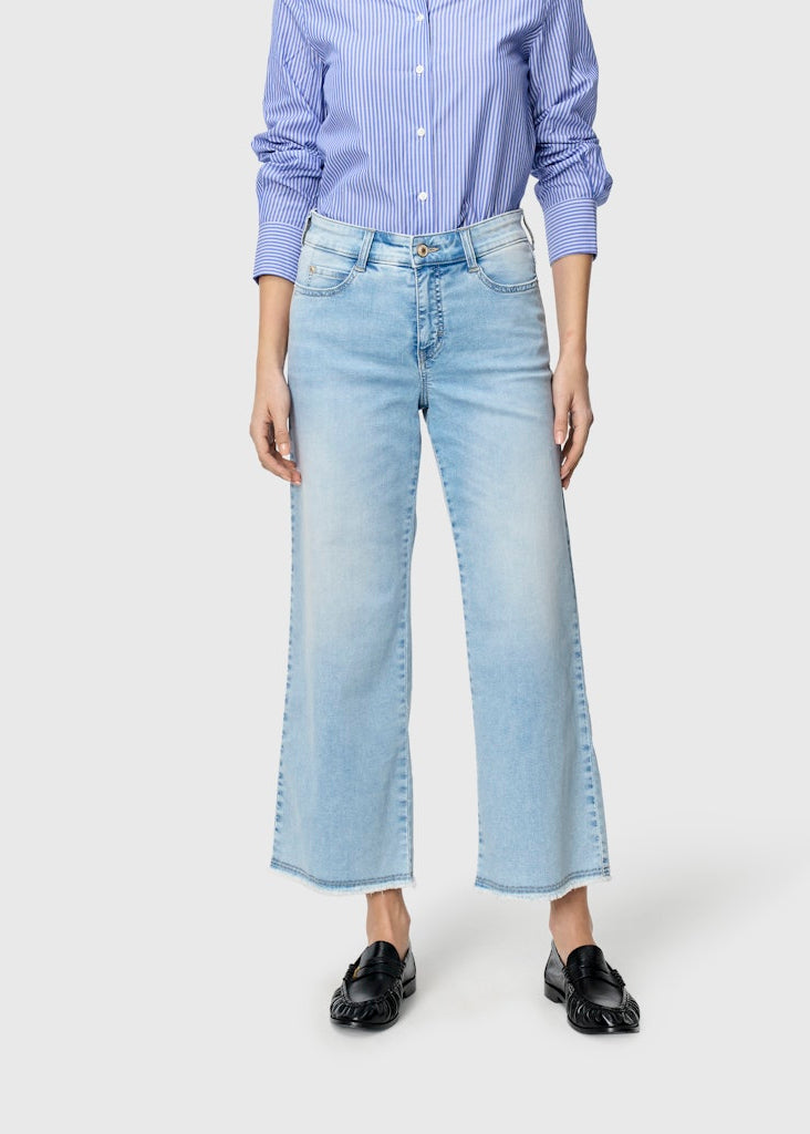 Mac naisten nilkkapituiset farkut Dream Wide Cropped, vaaleansininen