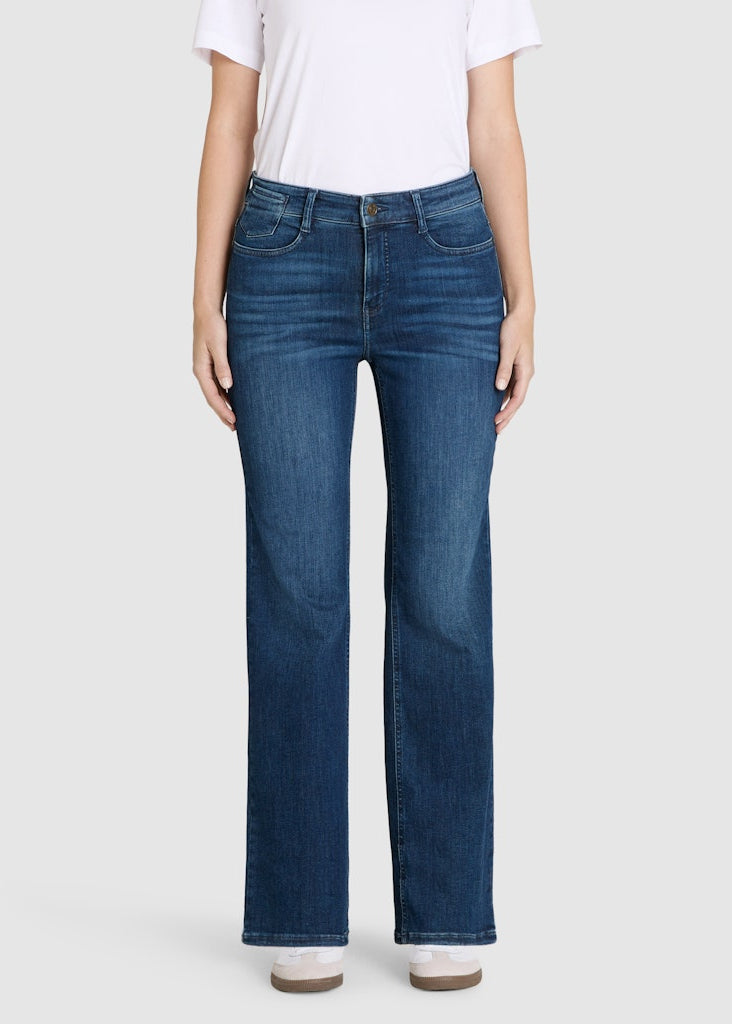 Mac naisten farkut Laura Stretch Denim, tummansininen