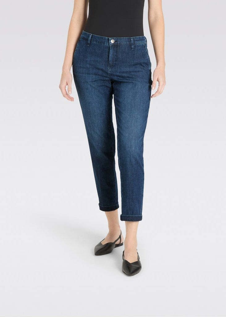 Mac naisten farkut Chino Turn Up, sininen indigo