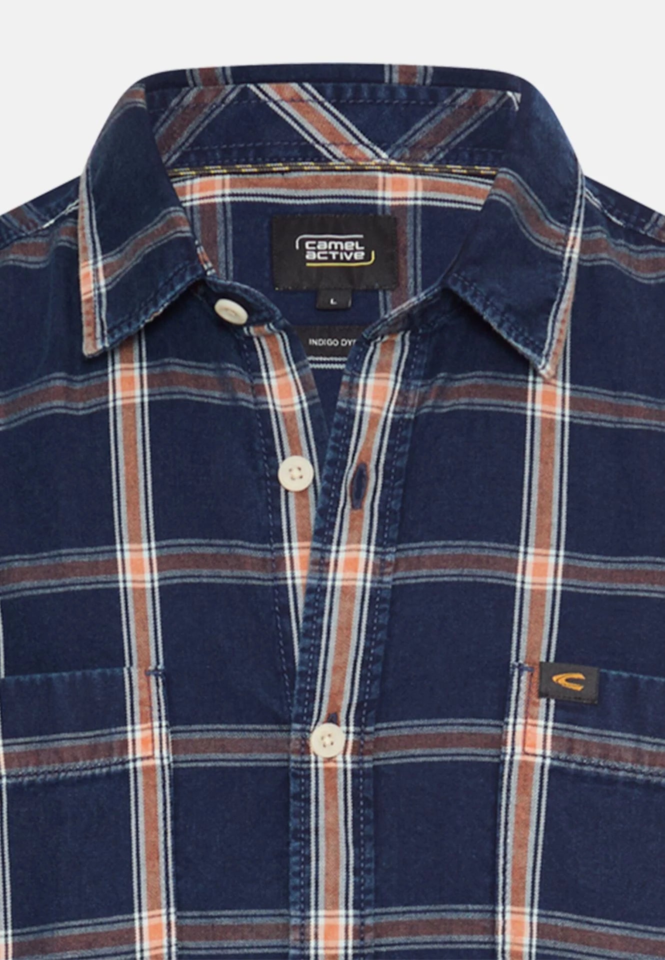 Camel Active miesten farkkupaita Denim Shirt, sininen ruutu