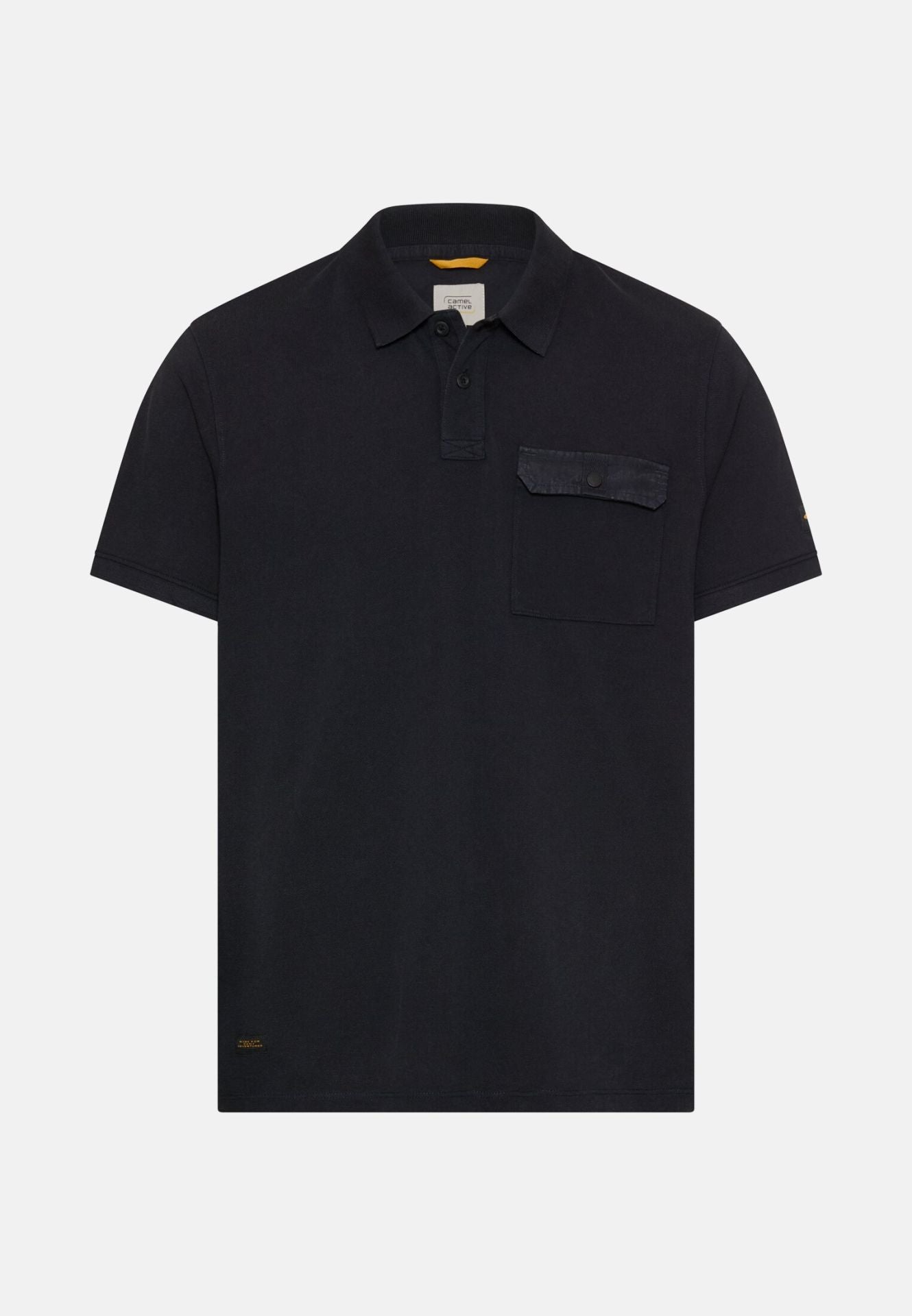 Camel Active miesten pikeepaita Washed Polo Shirt Los, hiilenmusta