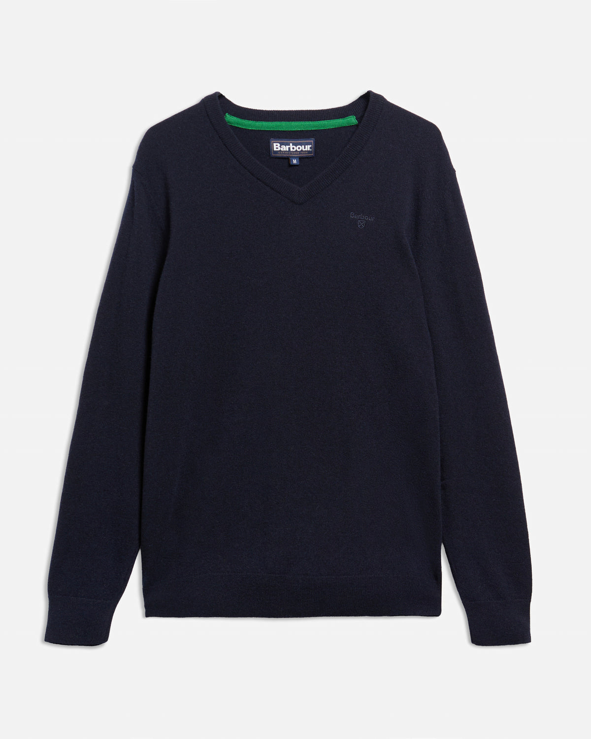 Barbour miesten neulepusero Essential Lambswool V-Neck, tummansininen