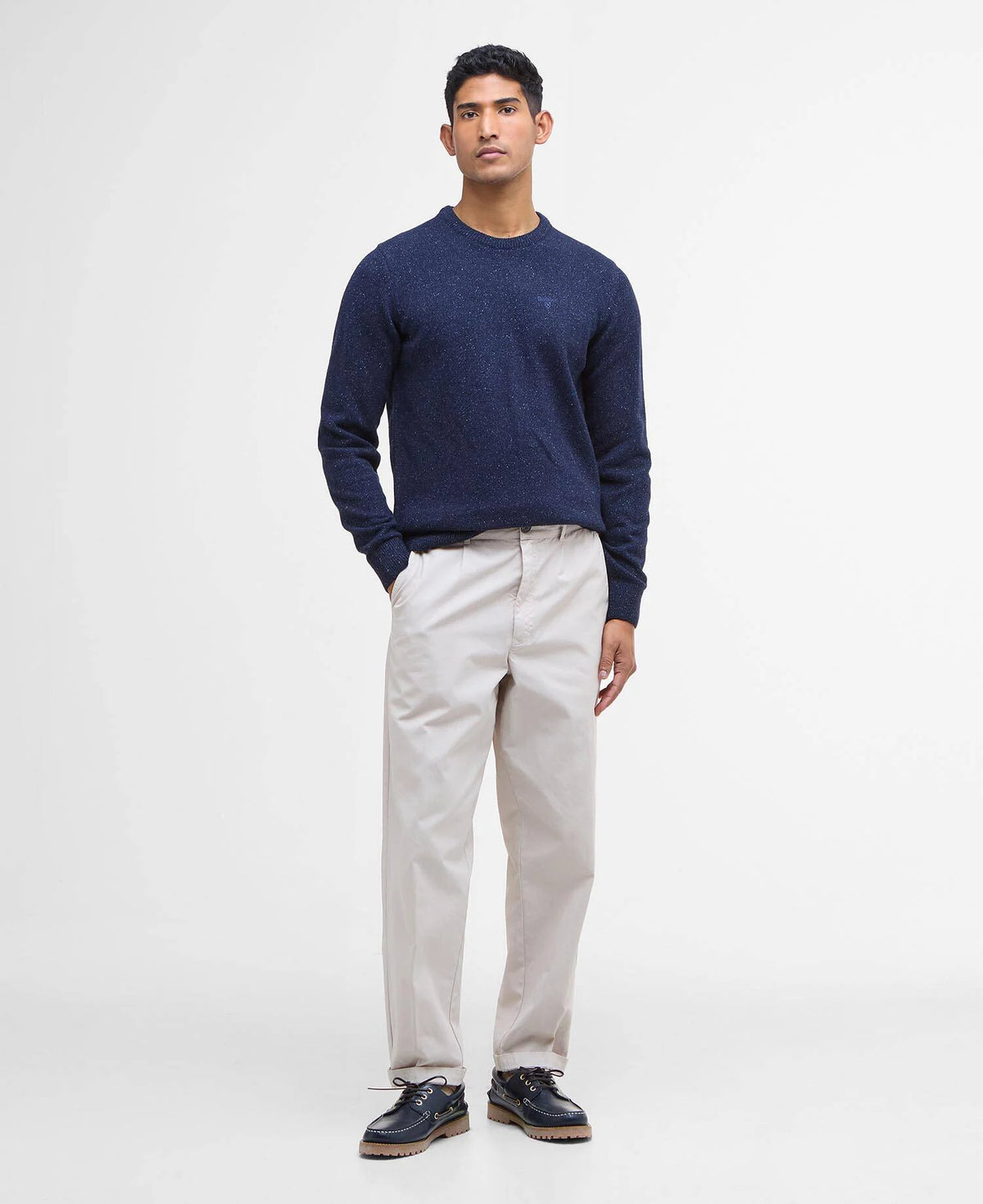 Barbour miesten neulepusero Essential Tisbury Crewneck, sininen