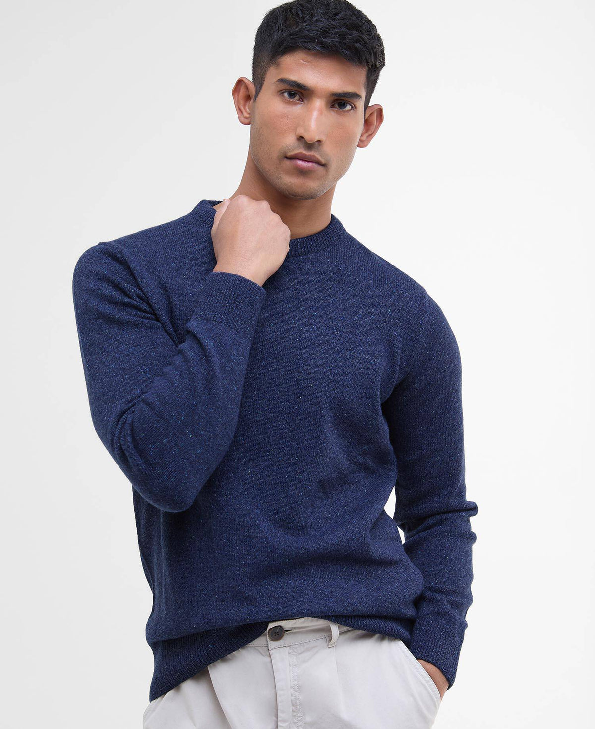 Barbour miesten neulepusero Essential Tisbury Crewneck, sininen