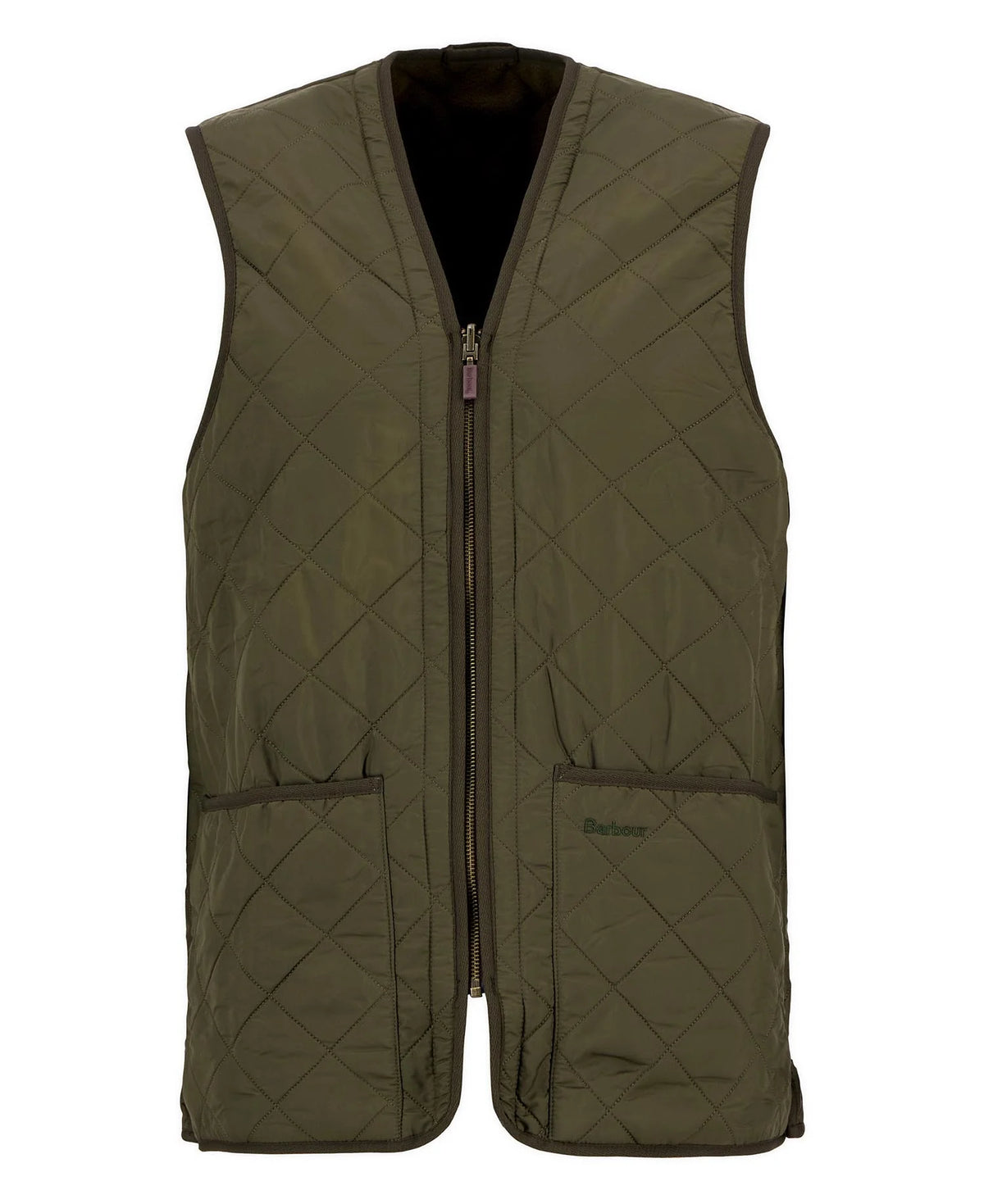 Barbour miesten liivi Polarquilt Zip-In Liner, oliivinvihreä