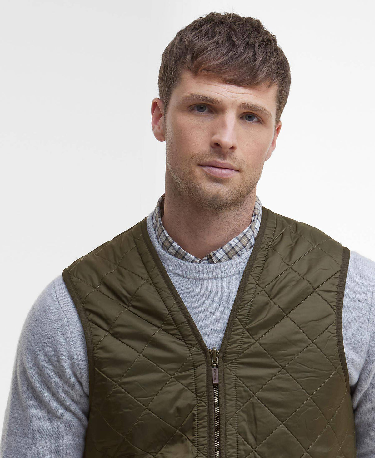 Barbour miesten liivi Polarquilt Zip-In Liner, oliivinvihreä