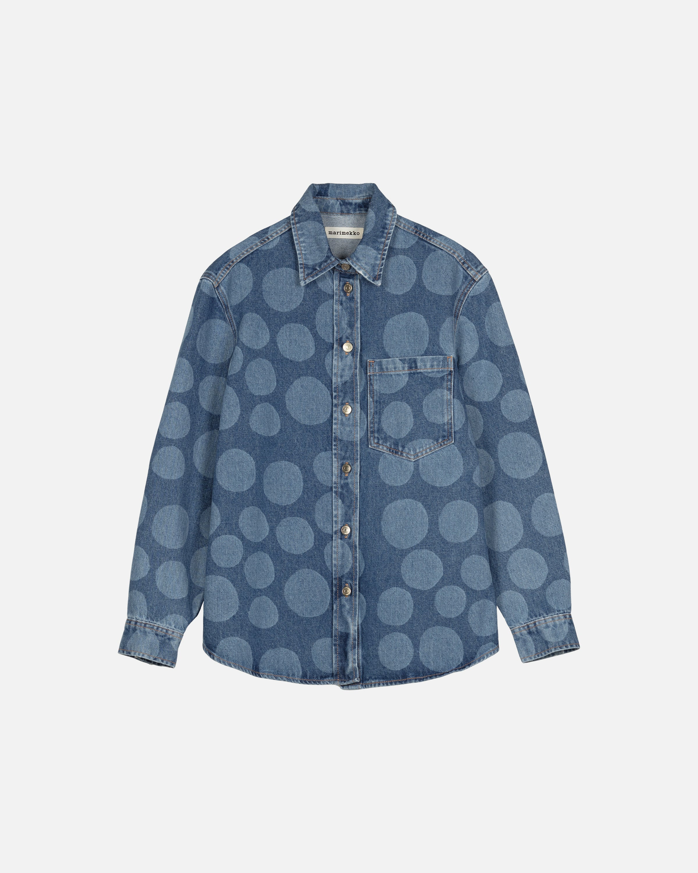 Marimekko naisten farkkupaita Maridenim Vaihe Petrooli, sininen indigo