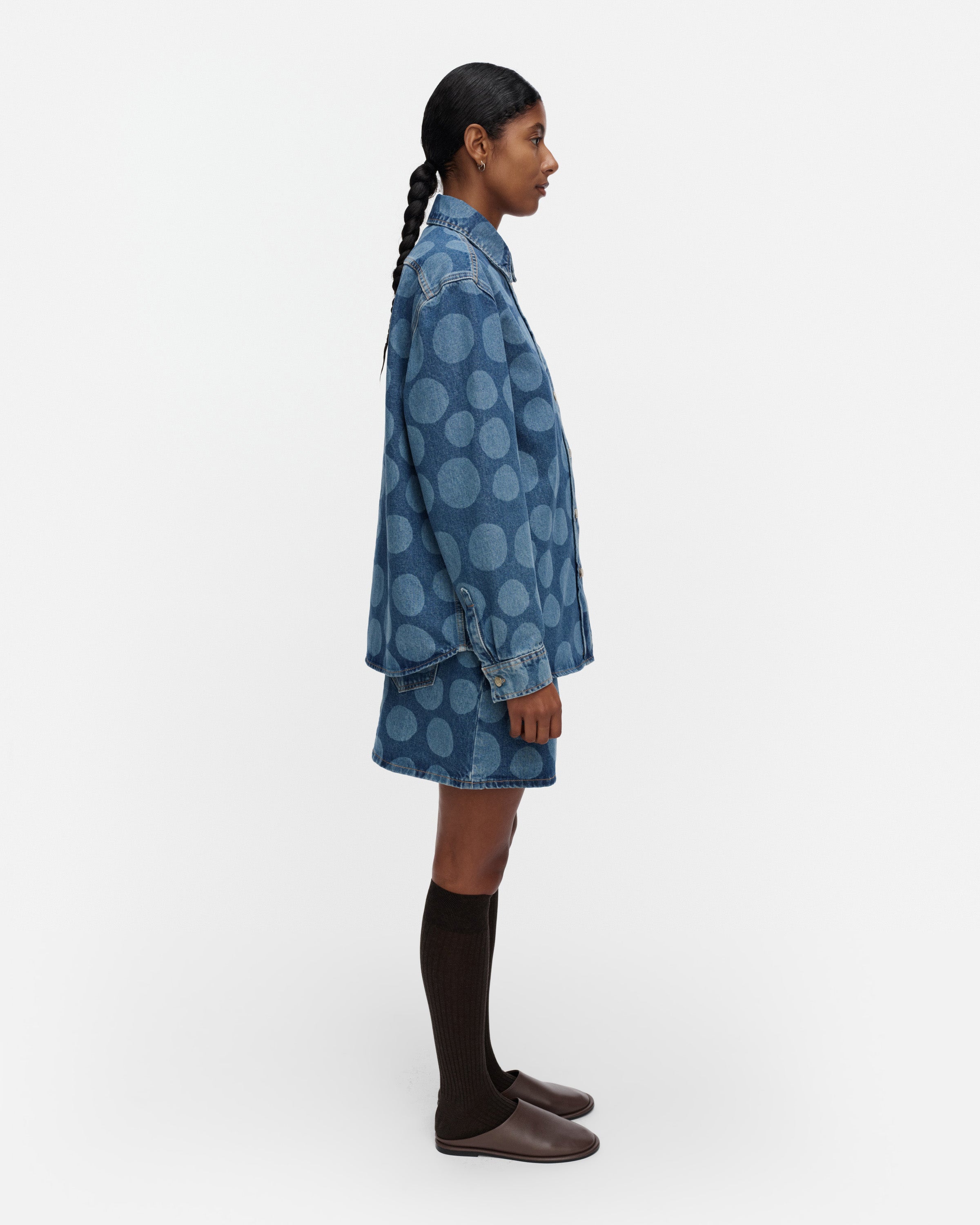 Marimekko naisten farkkupaita Maridenim Vaihe Petrooli, sininen indigo