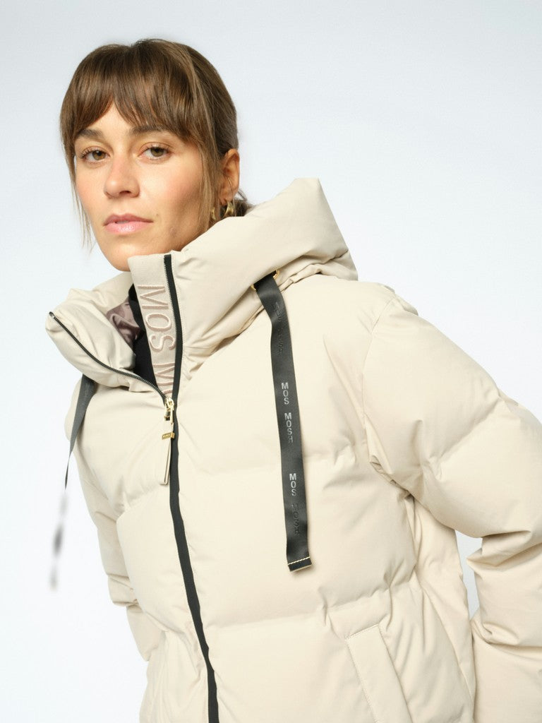 Mos Mosh naisten toppatakki Jilly Hope Down Jacket, vaalea beige