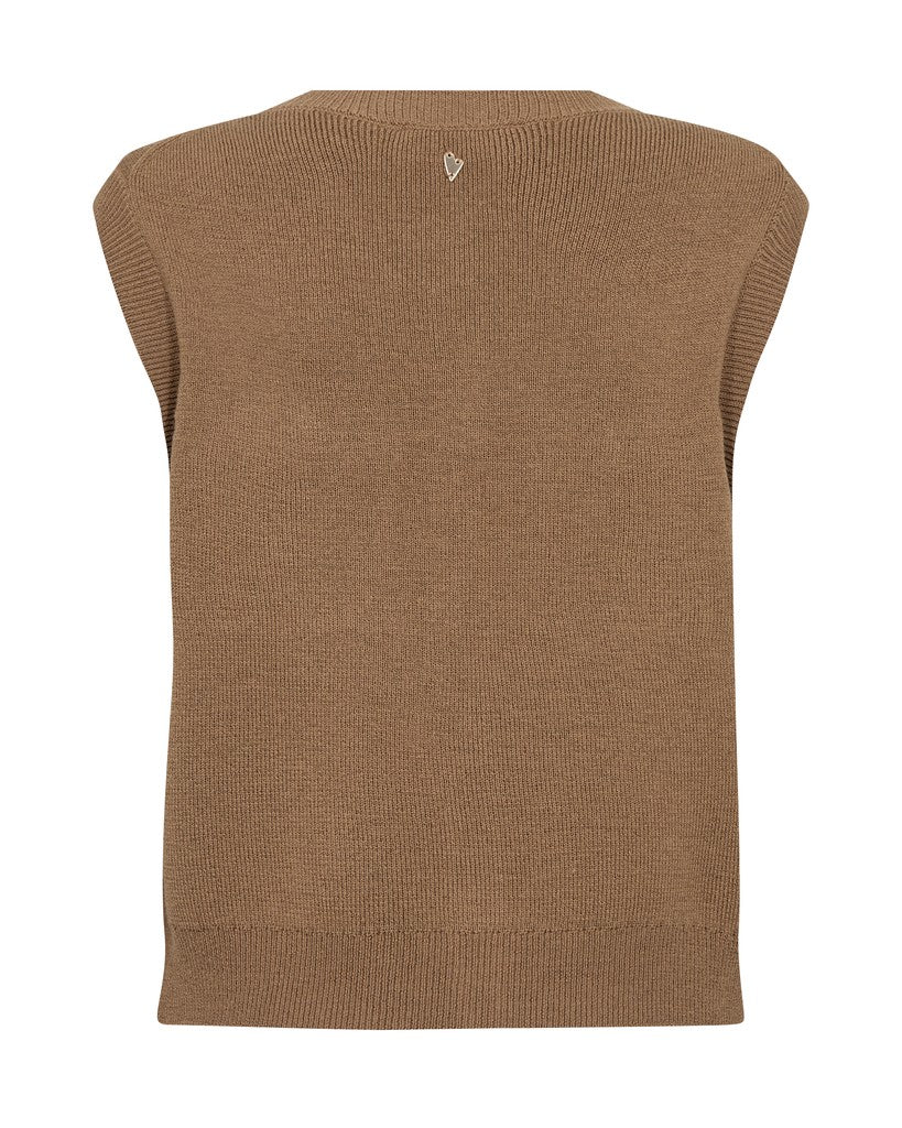 Mos Mosh naisten neuleliivi Ayana Wool Knit Vest, kameli
