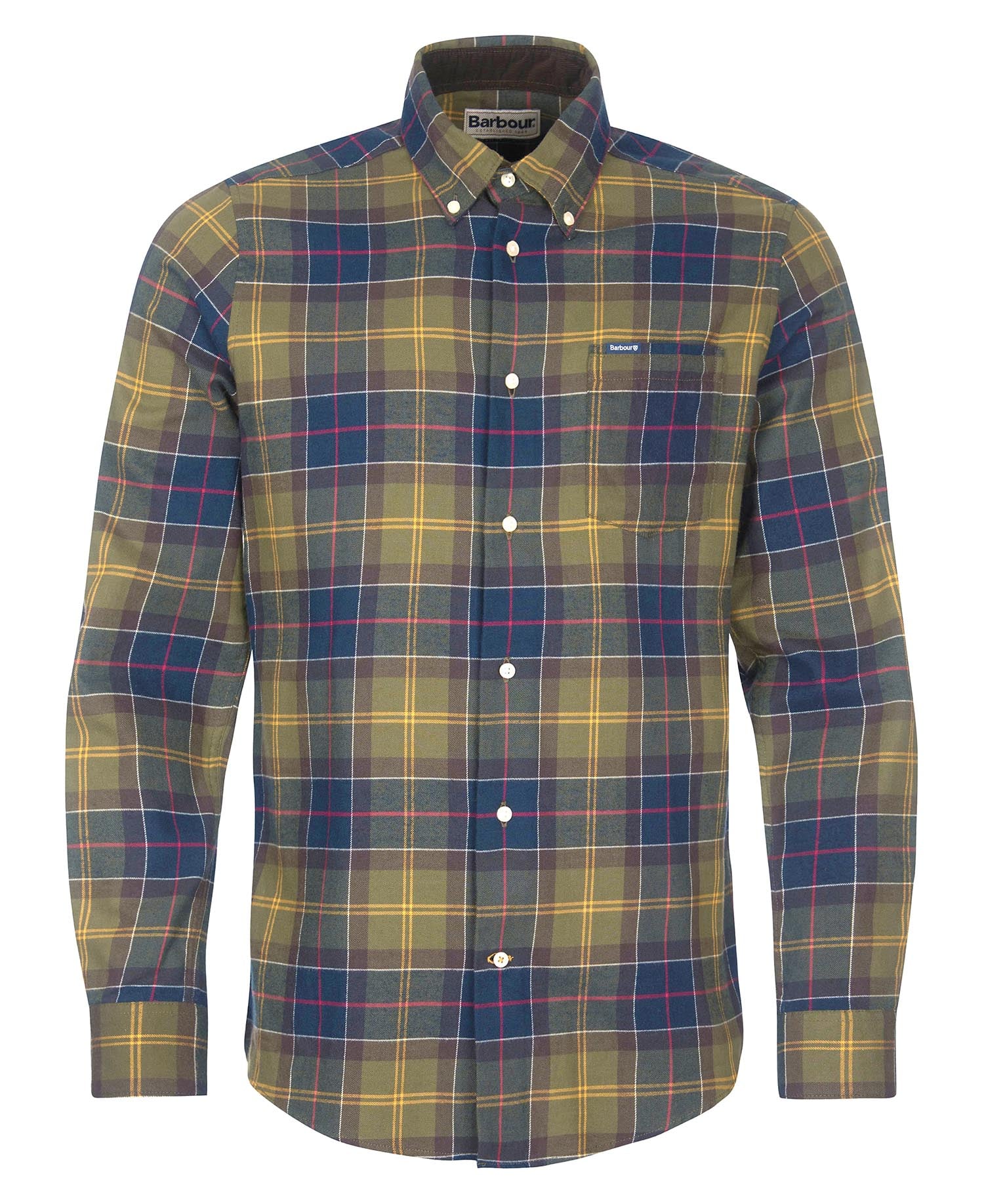 Barbour miesten kauluspaita Fortrose, vihreä ruutu
