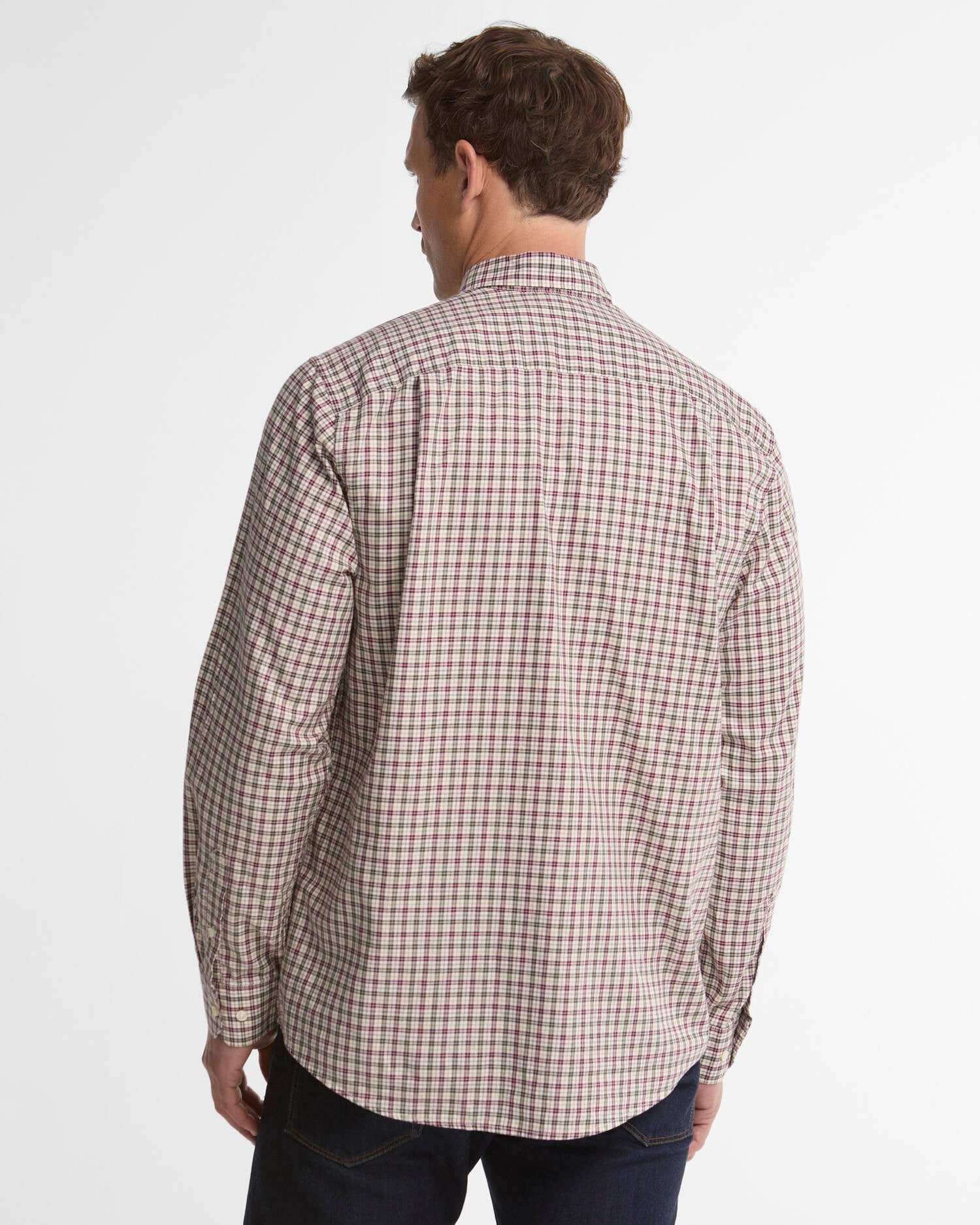 Barbour miesten kauluspaita William, valkopohjainen kuosi