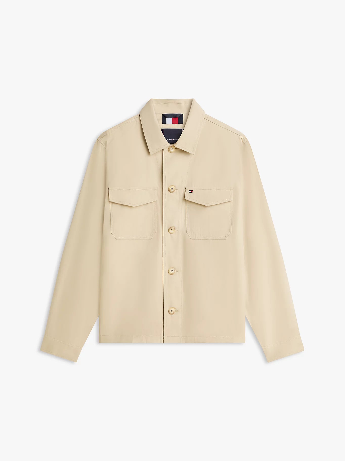 Tommy Hilfiger miesten takki K Cotton Nylon Shirt Jacket, beige