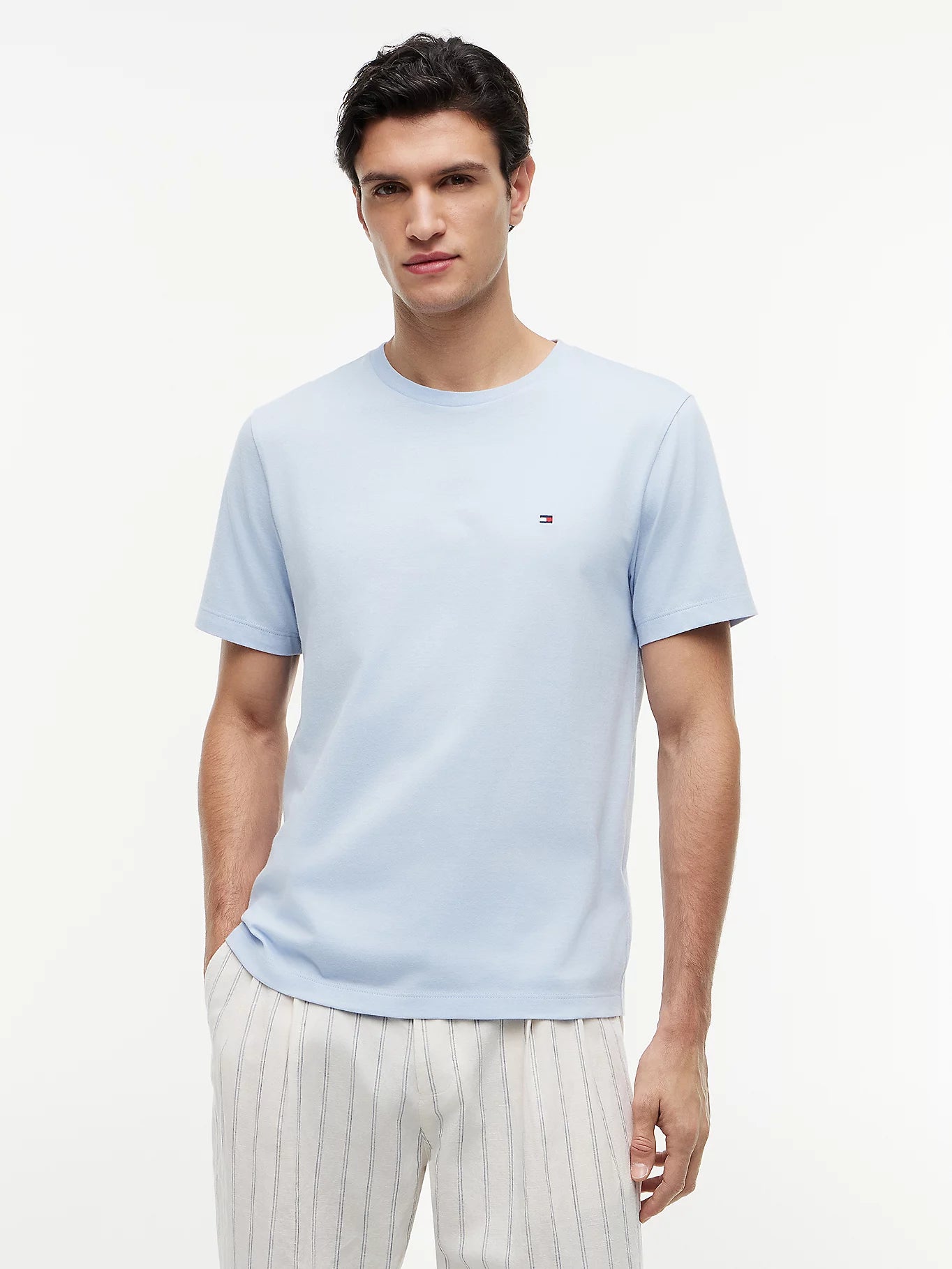 Tommy Hilfiger miesten t-paita Ess Seasonal Reg Fit Solid Tee, sky blue