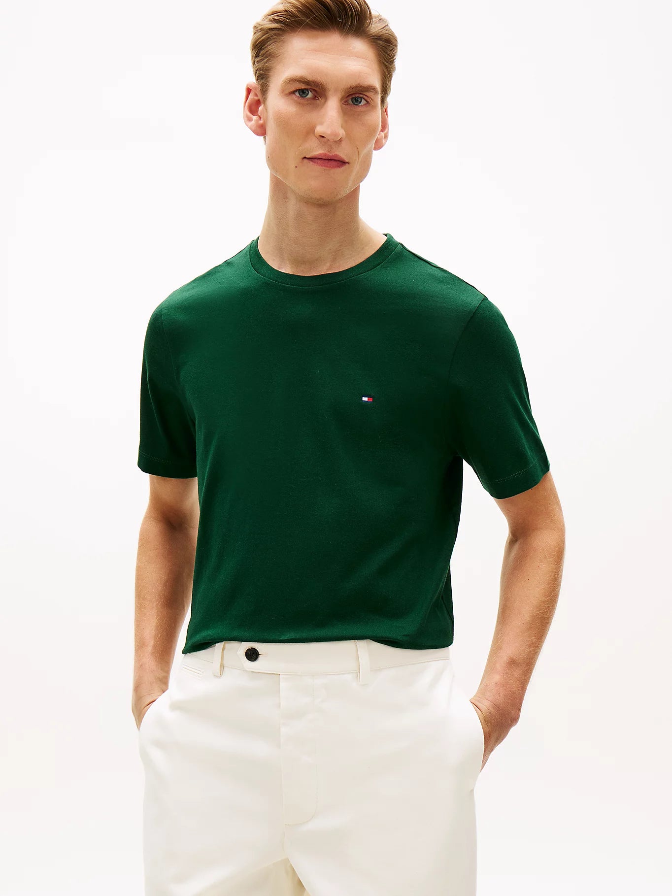 Tommy Hilfiger miesten t-paita Seasonal Fit Tee, vihreä