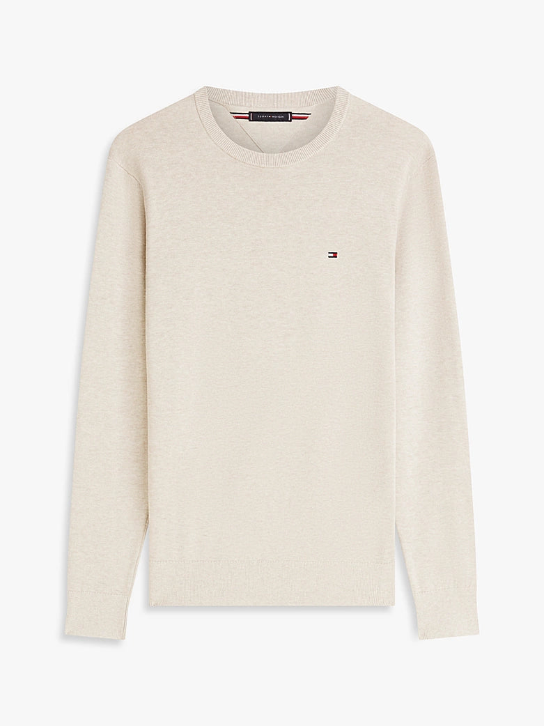 Tommy Hilfiger miesten neule Essential Cotton Crew, Beige