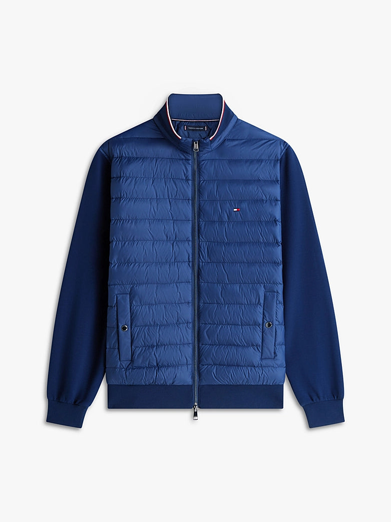 Tommy Hilfiger miesten Hybriditakki Mix Media Stand Collar, tummansininen