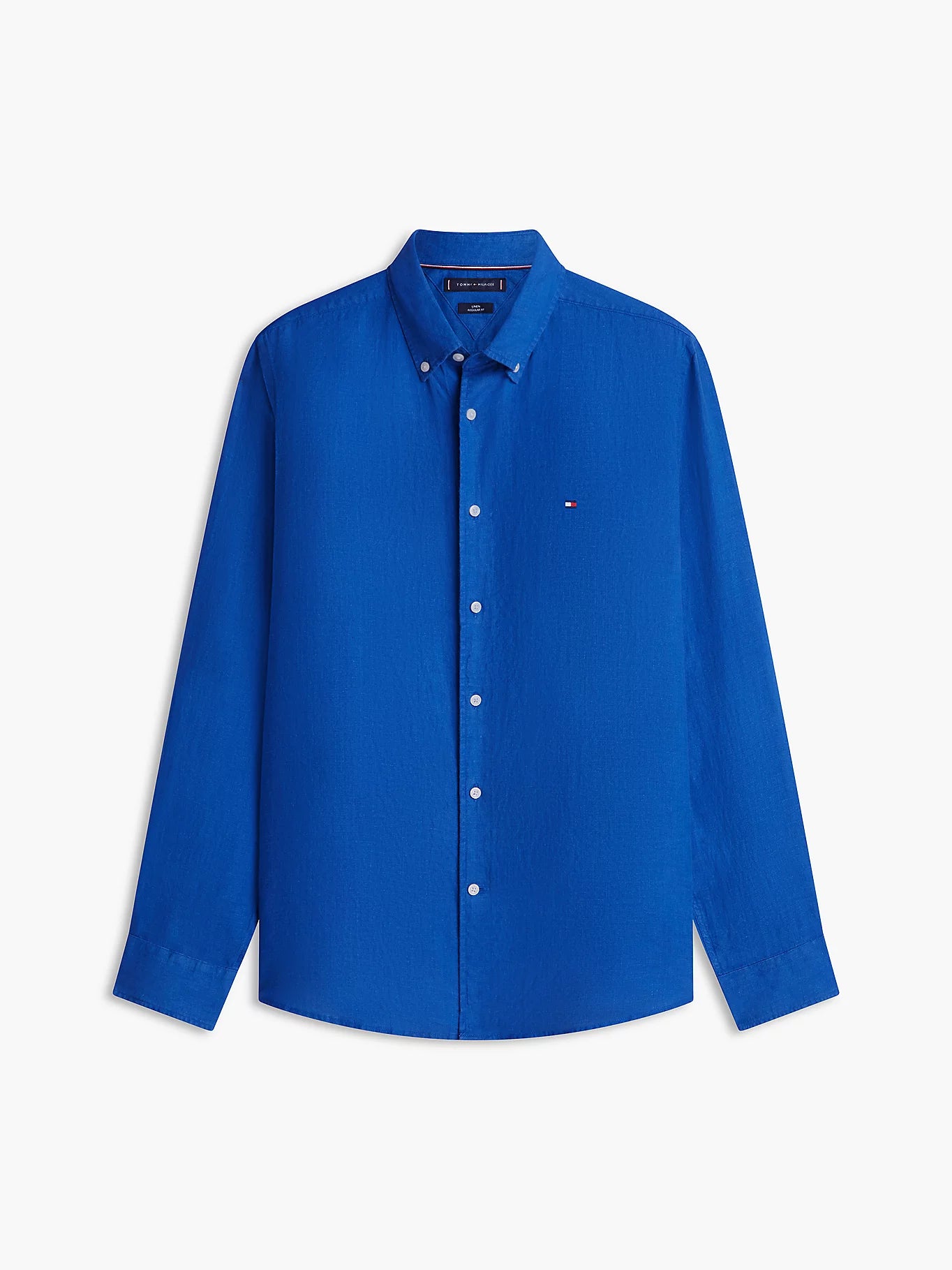 Tommy Hilfiger miesten kauluspaita Pigment Dyed Linen, sininen