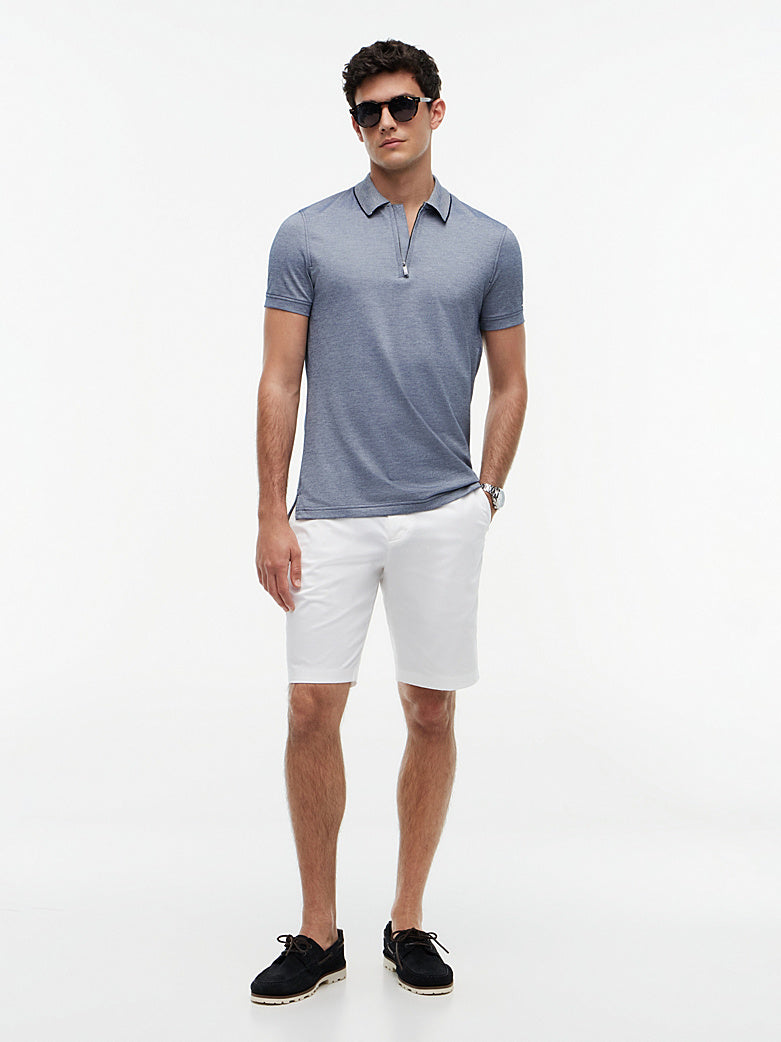 Tommy Hilfiger miesten pikeepaita DC Performance Zip, vaaleansininen