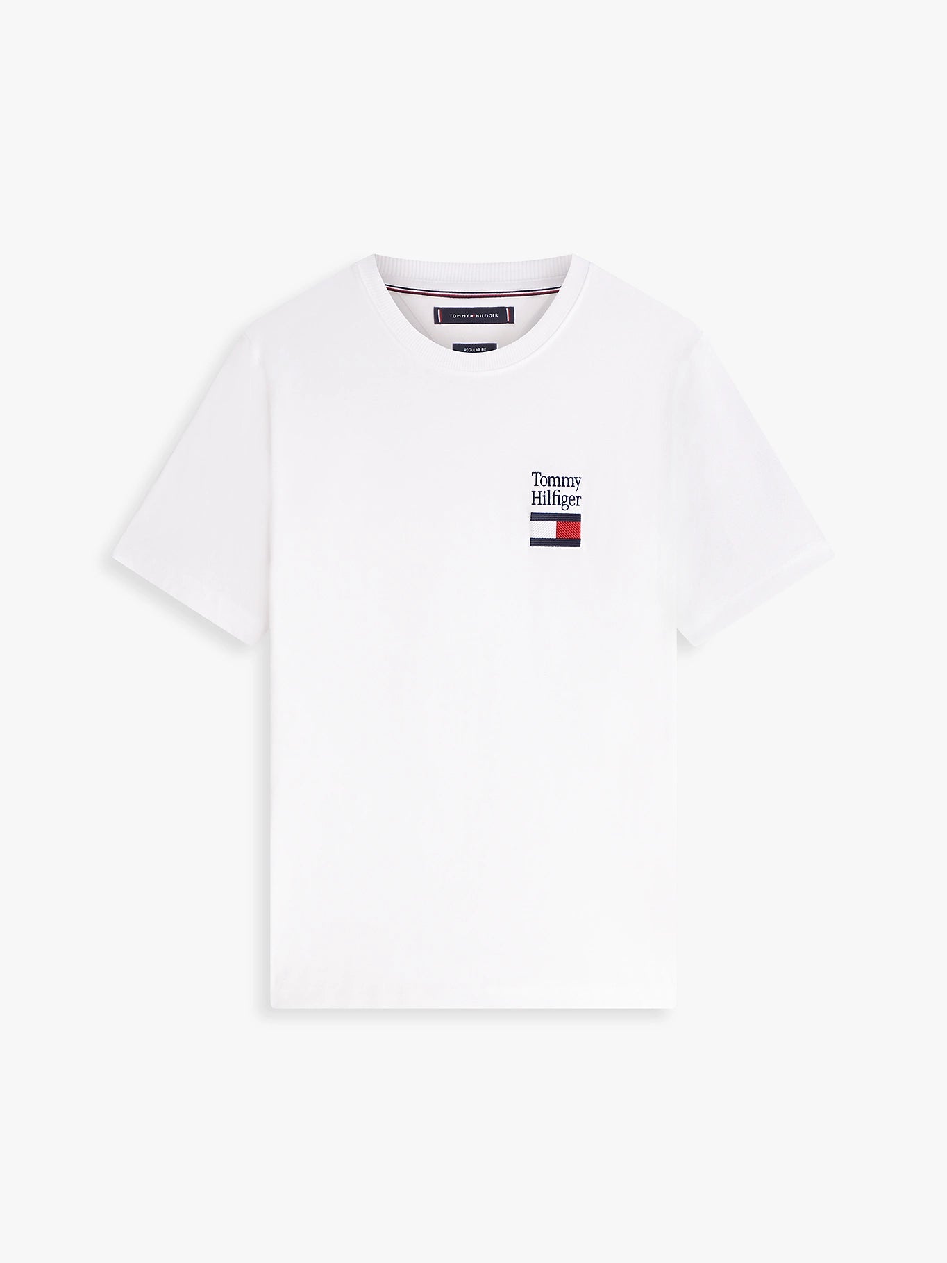 Tommy Hilfiger miesten T-paita Brand Love Text Stack Tee, valkoinen