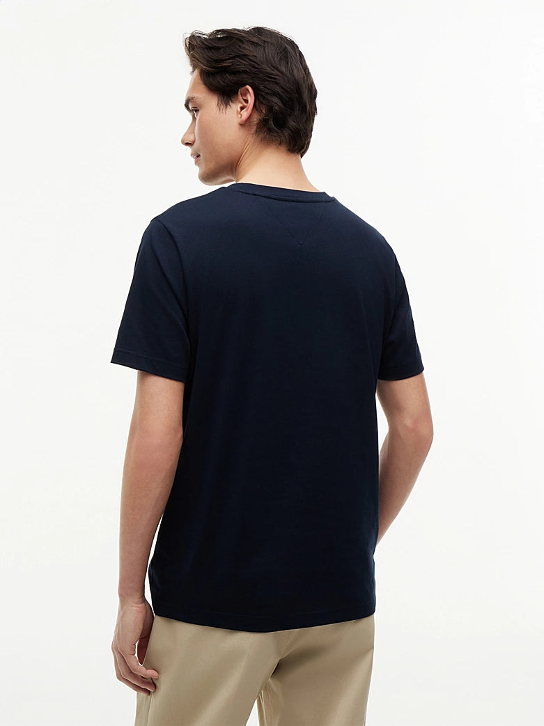 Tommy Hilfiger miesten t-paita Script Flag Regular Tee, tummansininen