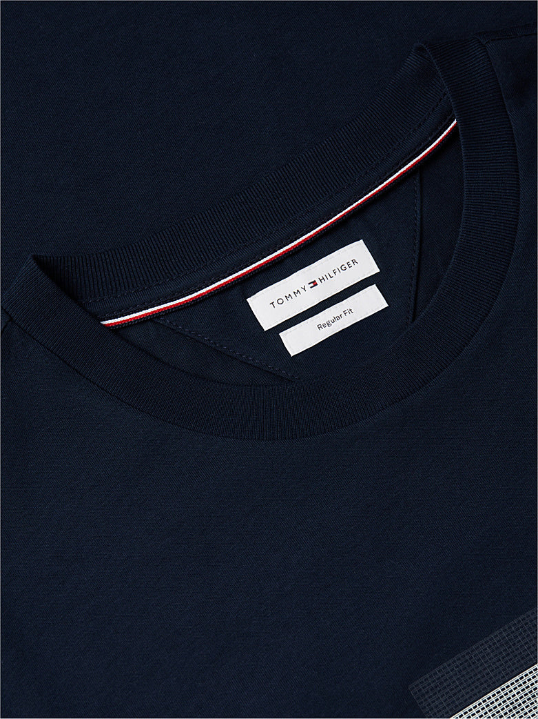 Tommy Hilfiger miesten t-paita Script Flag Regular Tee, tummansininen