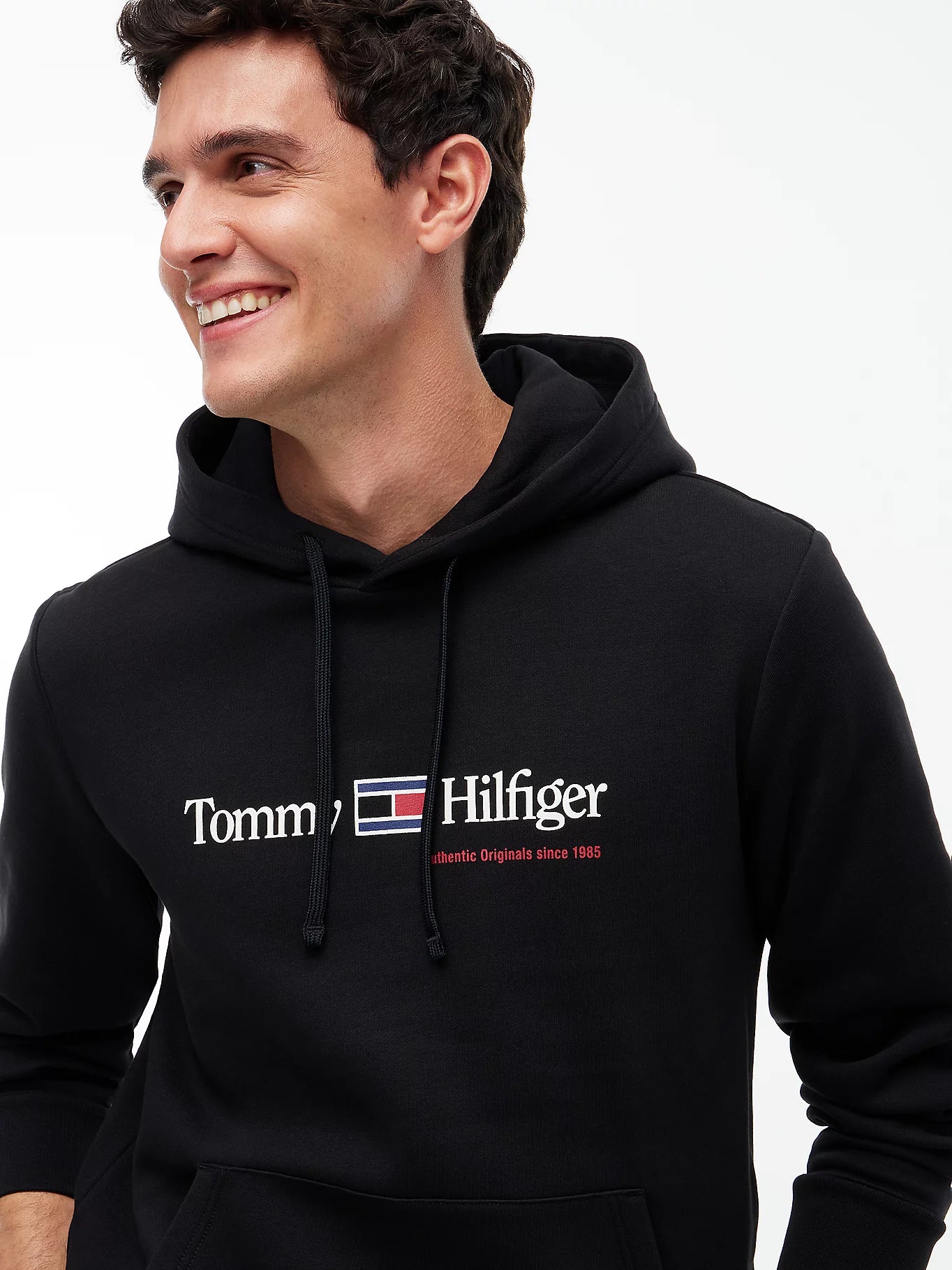 Tommy Hilfiger miesten huppari Logo Graphic Fleece Hoody, musta