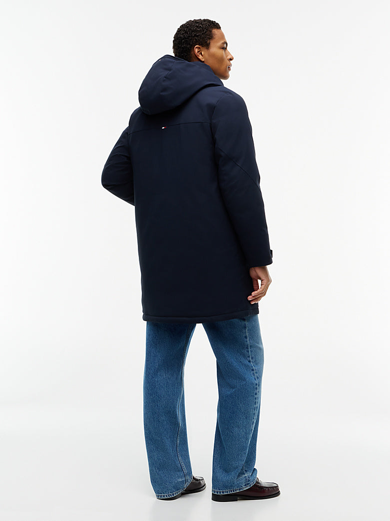 Tommy Hilfiger miesten parkatakki Performance Tech Hooded Padded Parka, tummansininen