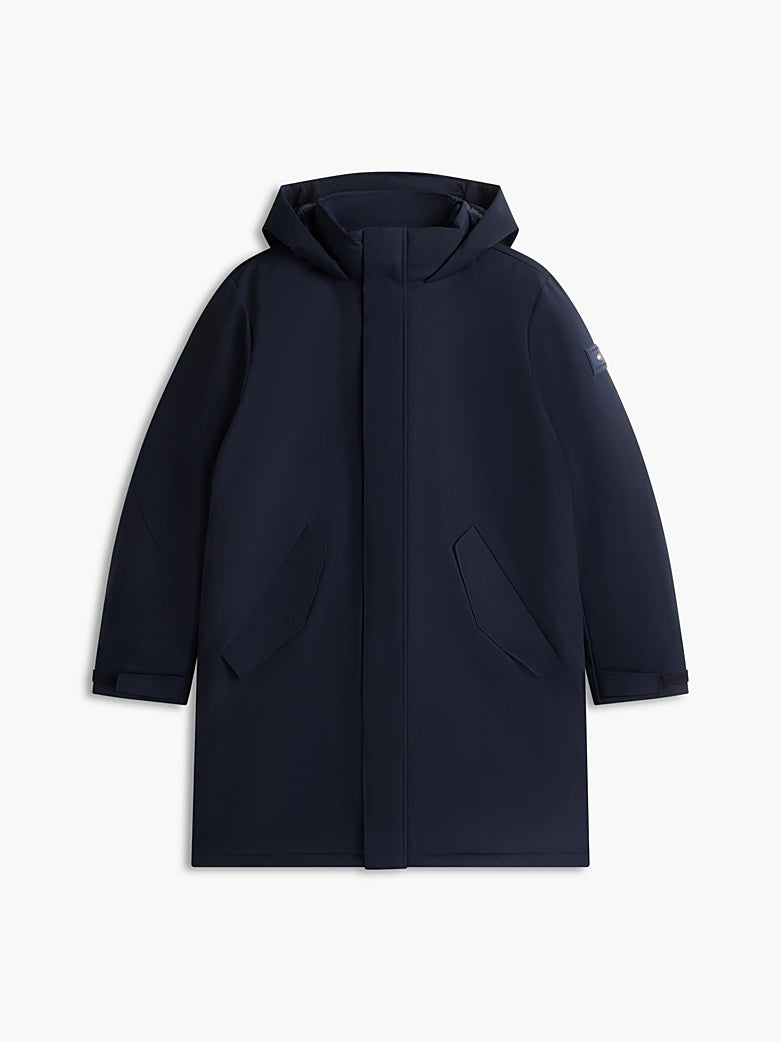Tommy Hilfiger miesten parkatakki Performance Tech Hooded Padded Parka, tummansininen