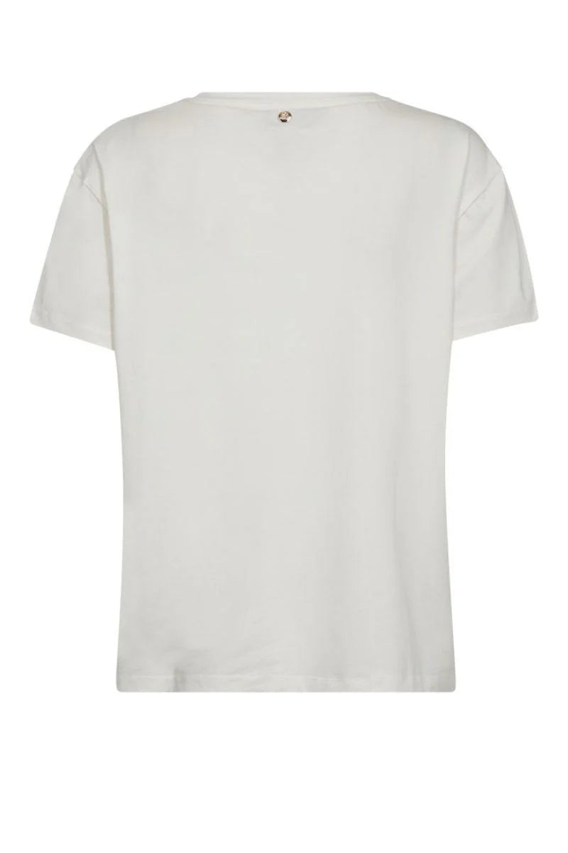 Mos Mosh naisten t-paita Judd O-SS Tee, valkoinen