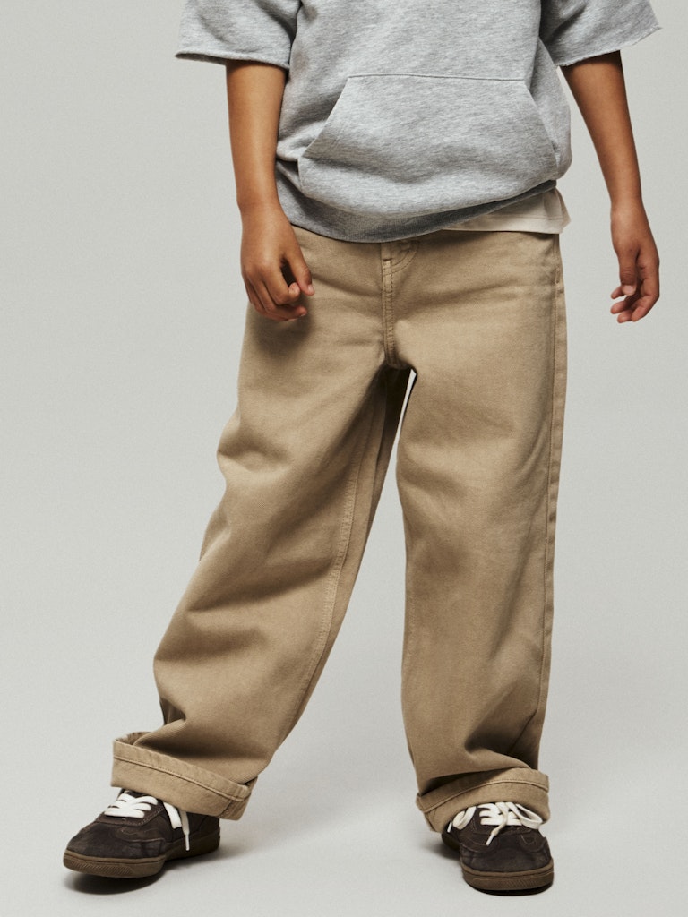 Name It lasten housut Nkmben X‑Skater Twill Pant, beige