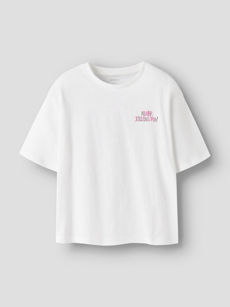 Name It lasten t-paita NKFFEIVAZ SS RLX Top Box, valkoinen