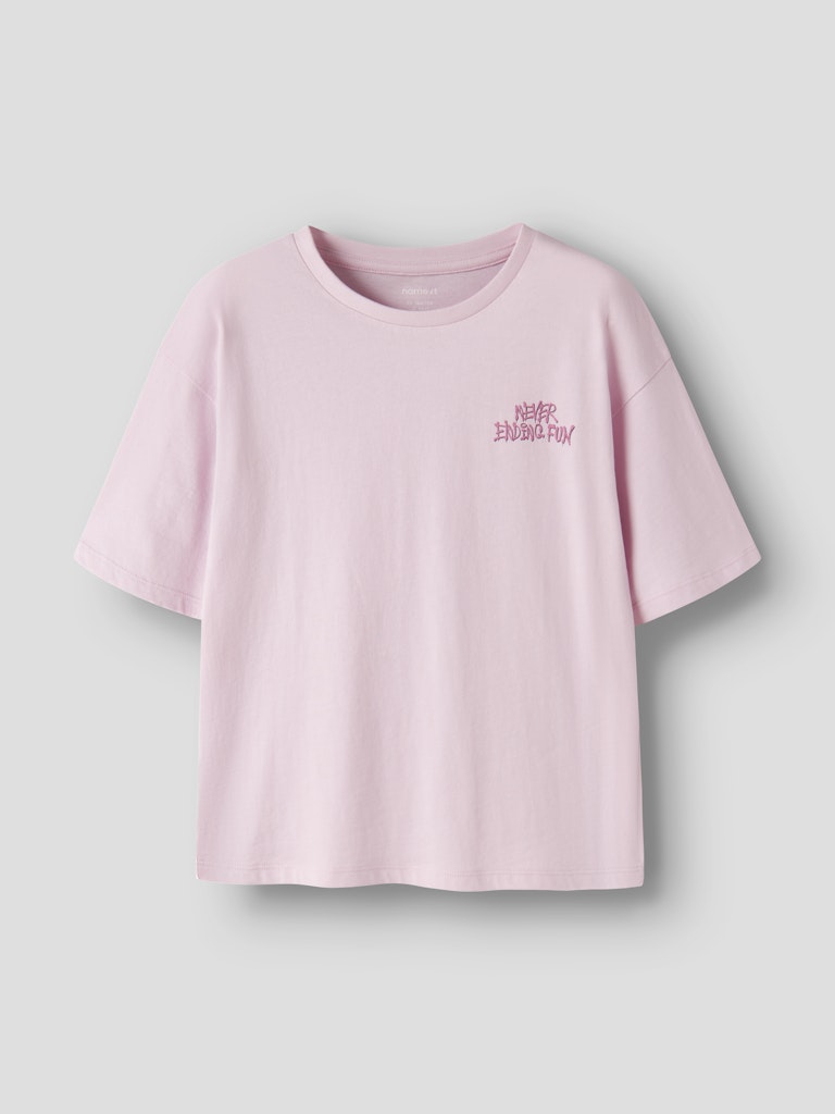Name It lasten t-paita NKFFEIVAZ SS RLX Top Box, vaaleanpunainen