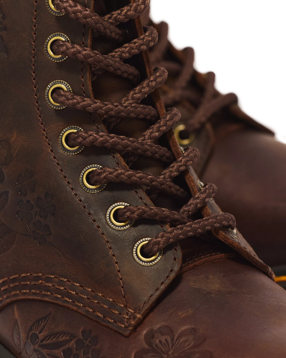 Dr. Martens naisten maiharit 1460 Pascal Deboss Floral, tummanruskea