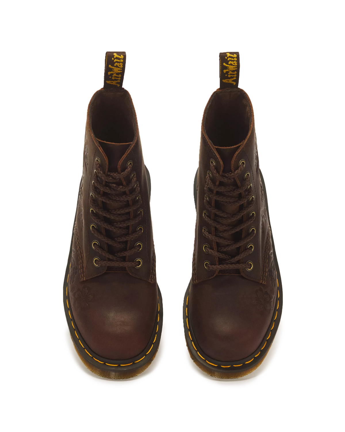 Dr. Martens naisten maiharit 1460 Pascal Deboss Floral, tummanruskea
